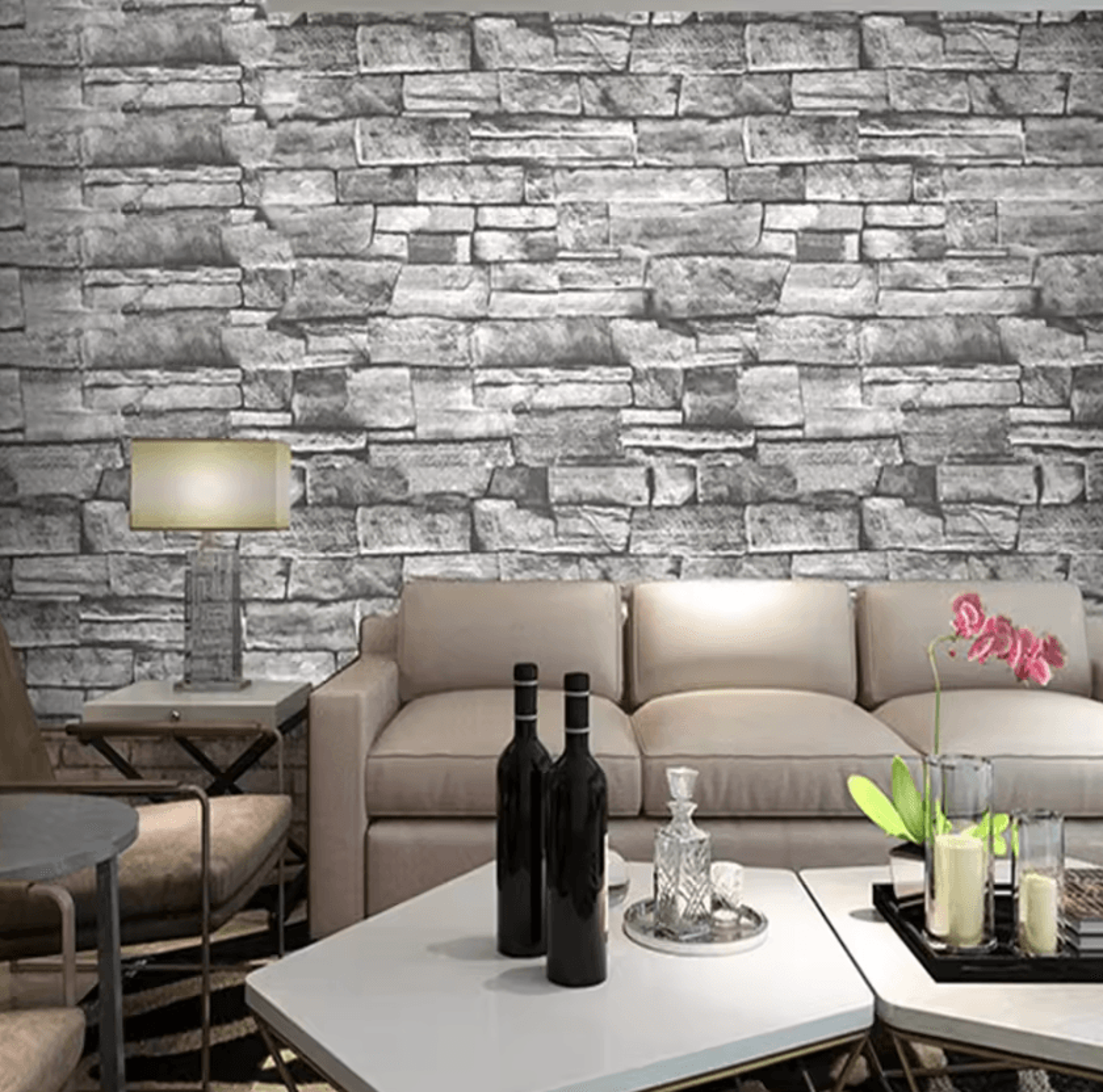 45cm Retro Brick Peel And Stick Wallpaper Waterproof PVC Wall Decor 3