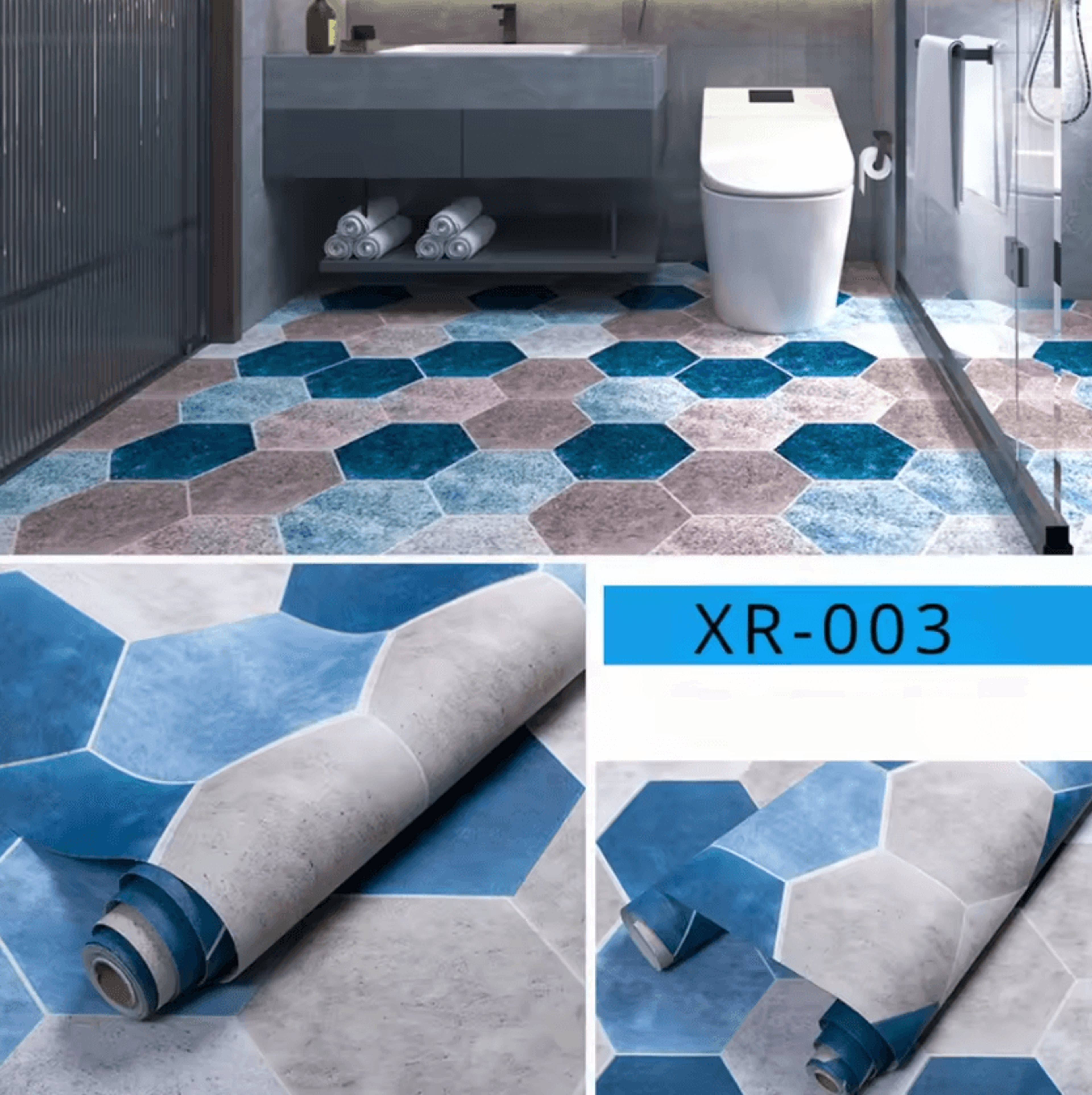 Waterproof Non Slip Peel And Stick Floor Sticker Wear Resistant PVC Flooring 15