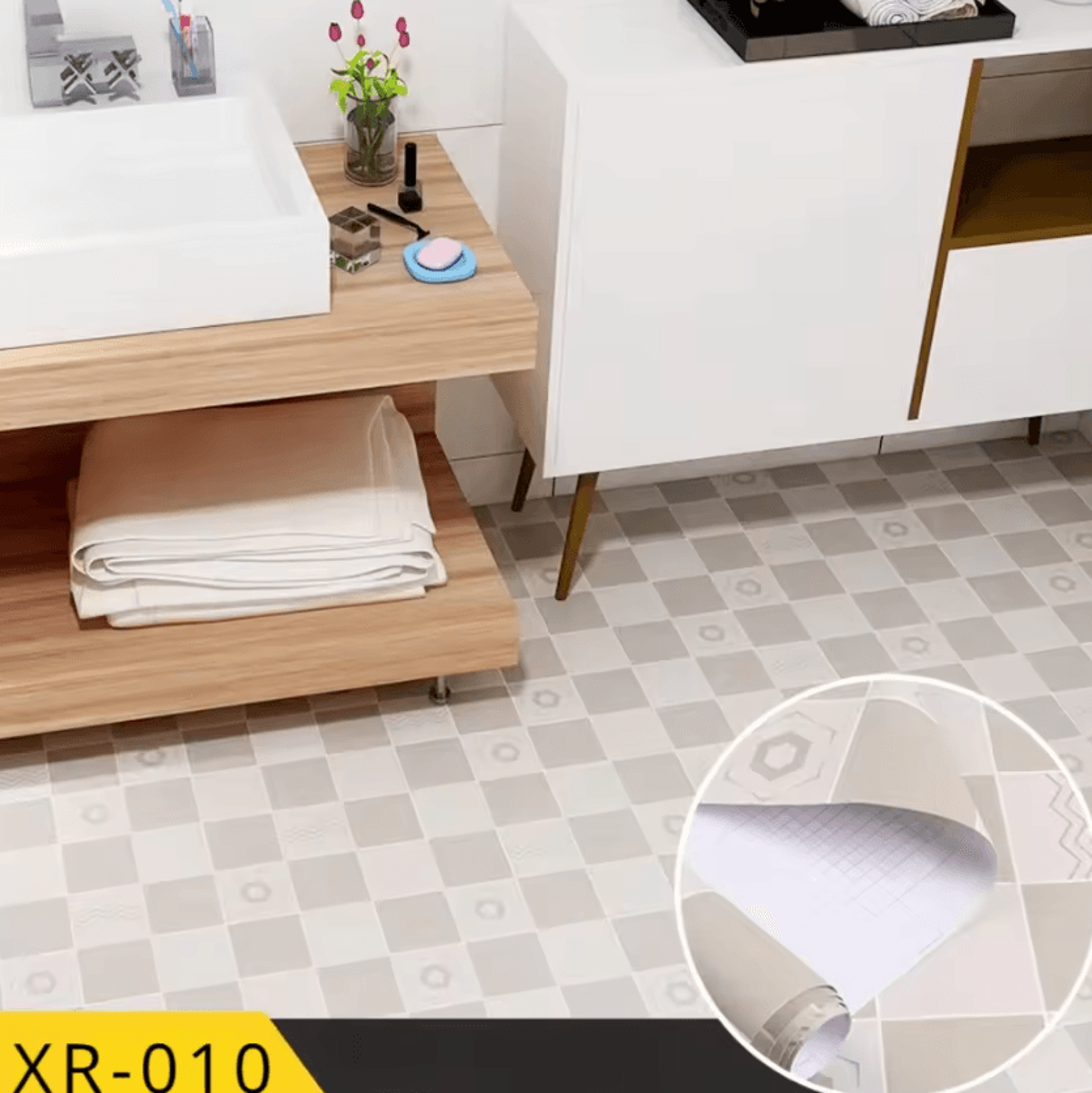 Waterproof Non Slip Peel And Stick Floor Sticker Wear Resistant PVC Flooring 13