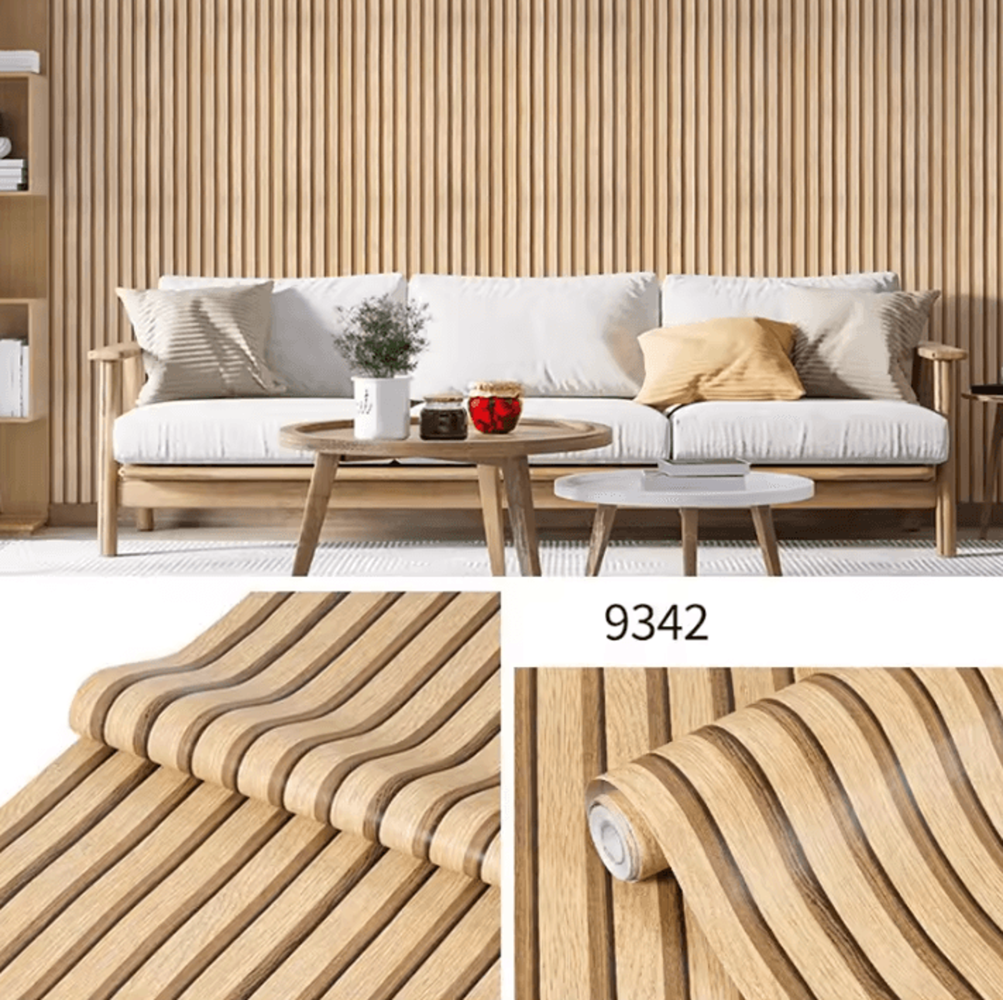 45cm Striped Grille Peel And Stick Wallpaper Waterproof Wall Decor 5
