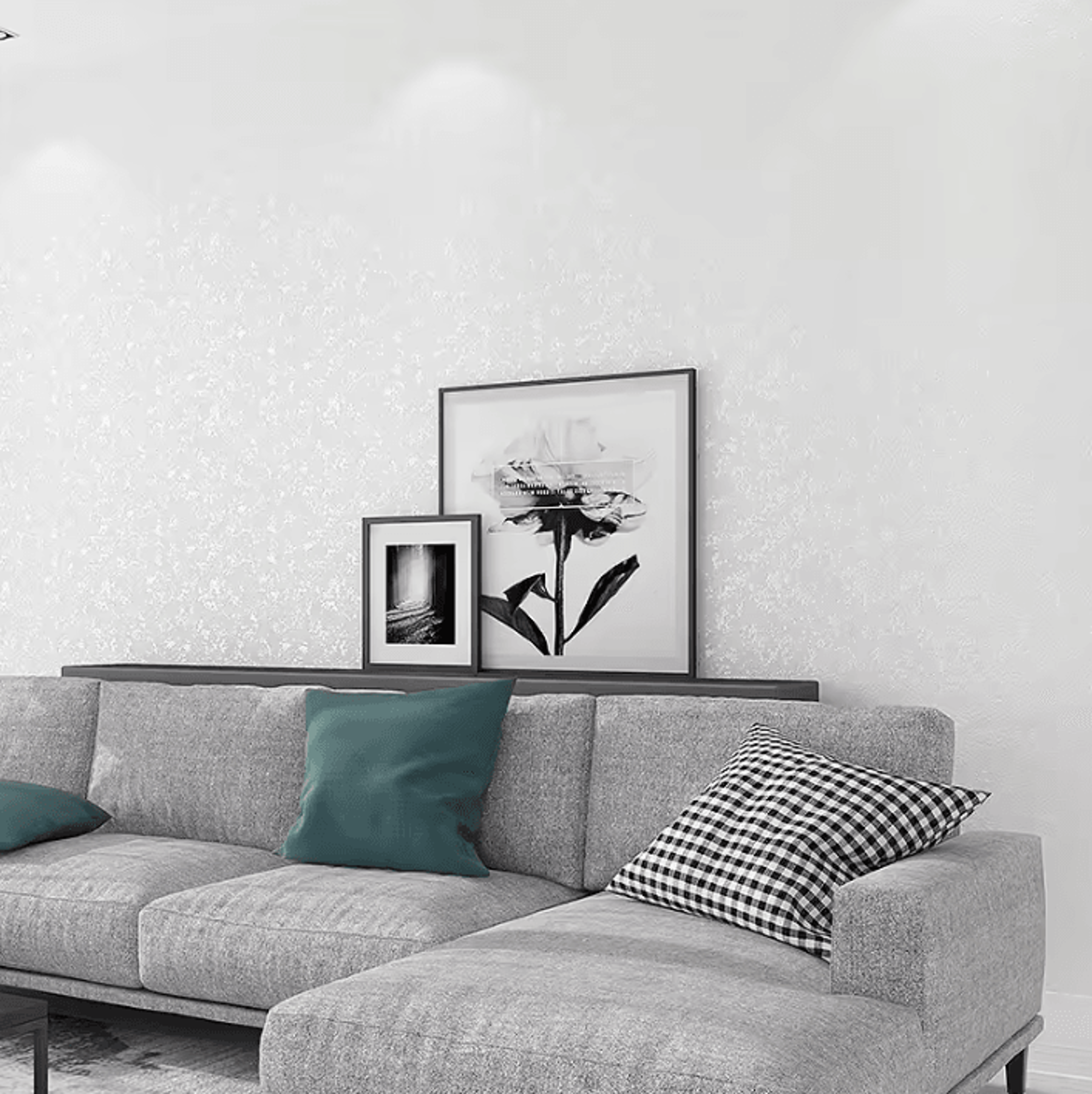 3D Textured Solid Color Non Adhesive Wallpaper 1