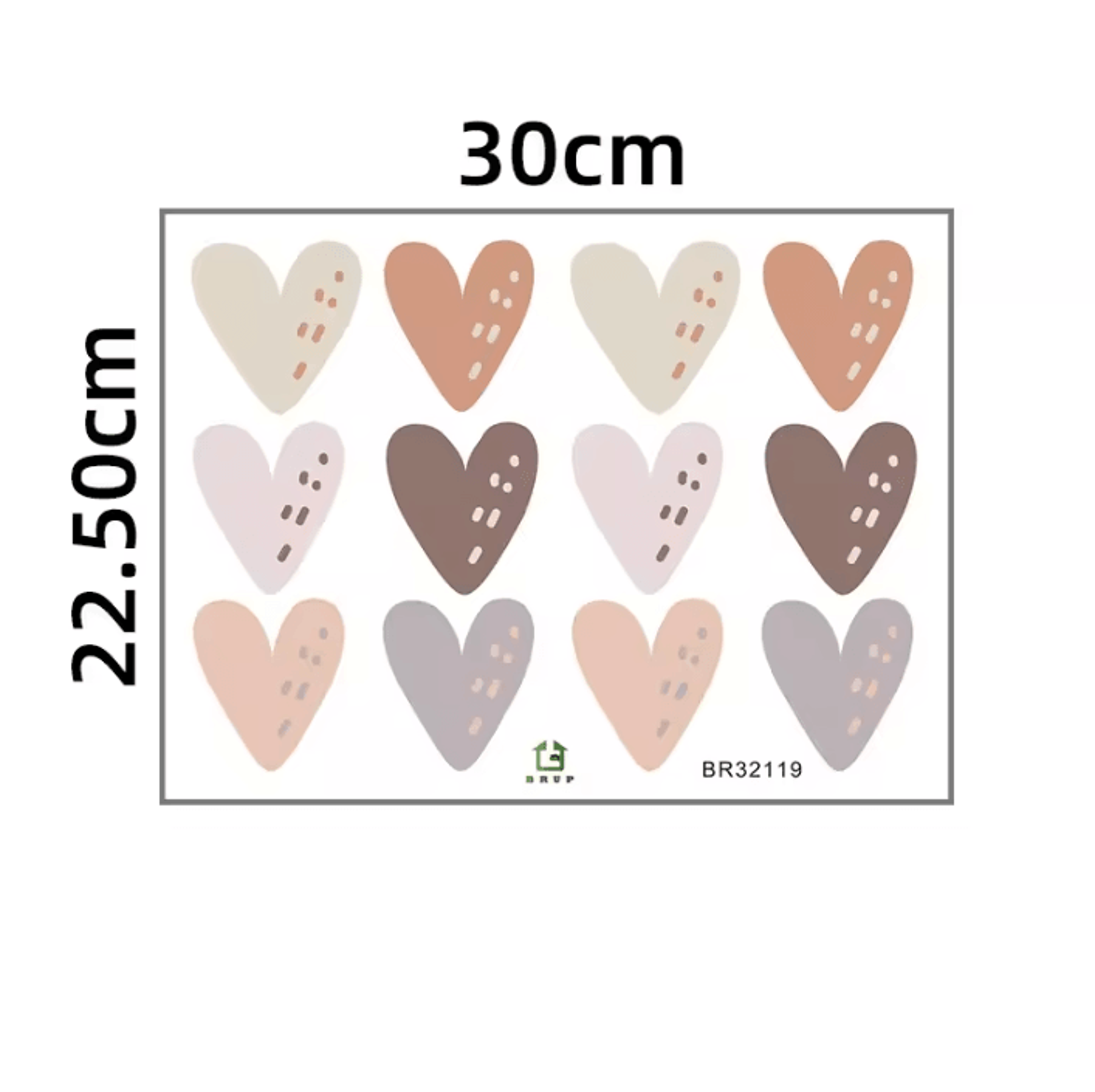 Boho Rainbow And Heart Wall Decals For Kids Rooms 4
