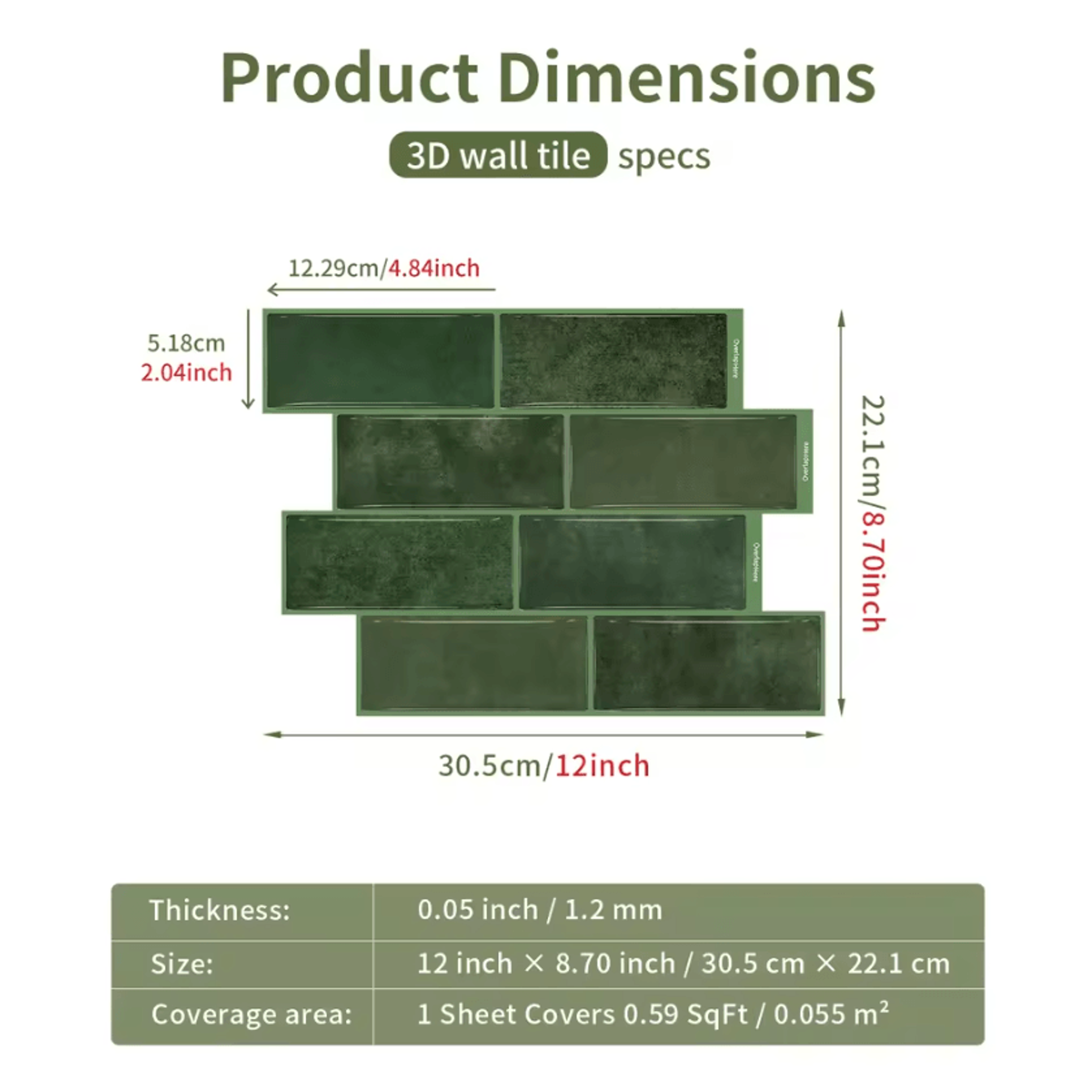 3D Waterproof Peel And Stick Decorative Wall Tiles 1