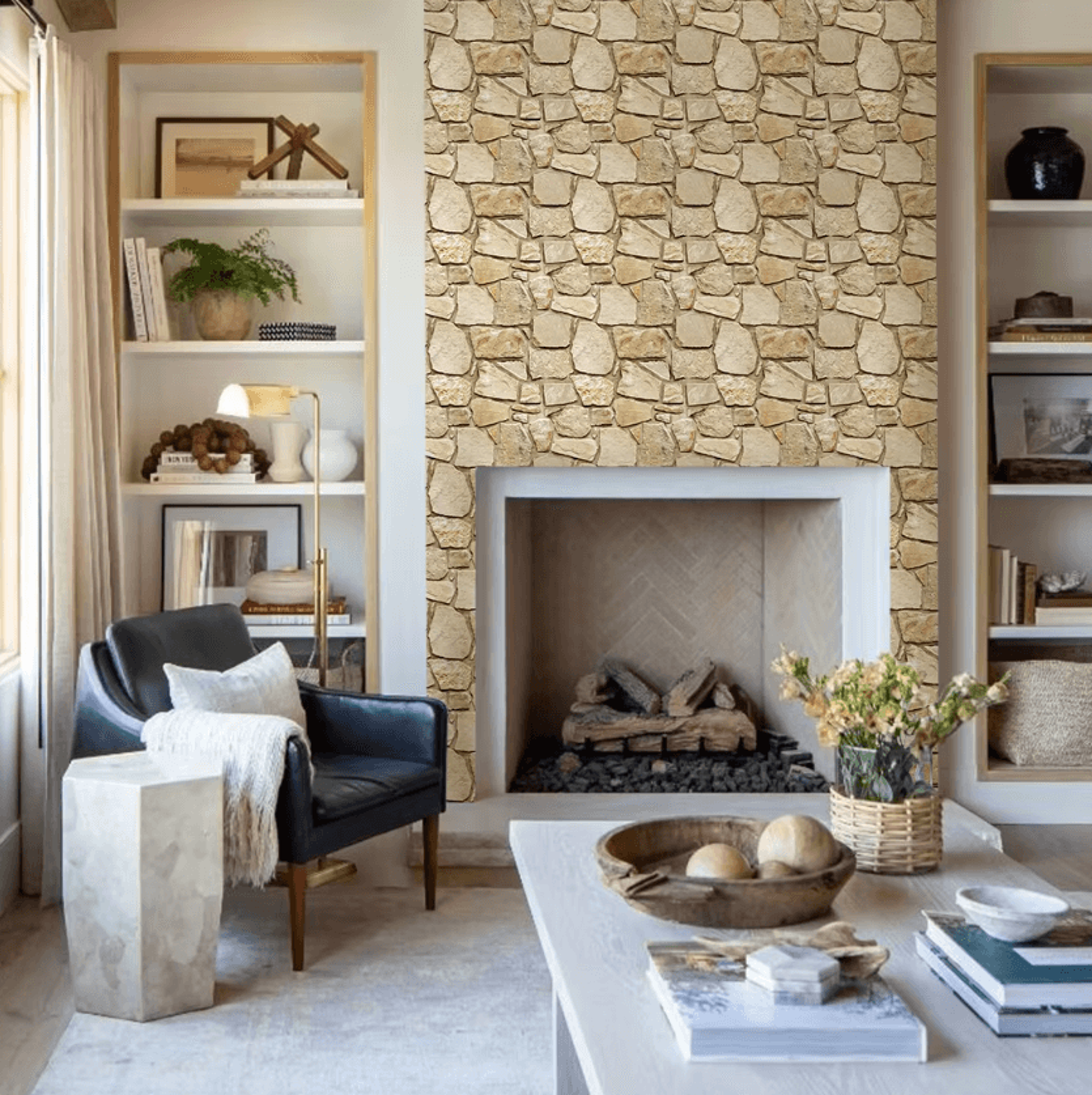 3D Faux Stone Peel And Stick Wall Tiles 2
