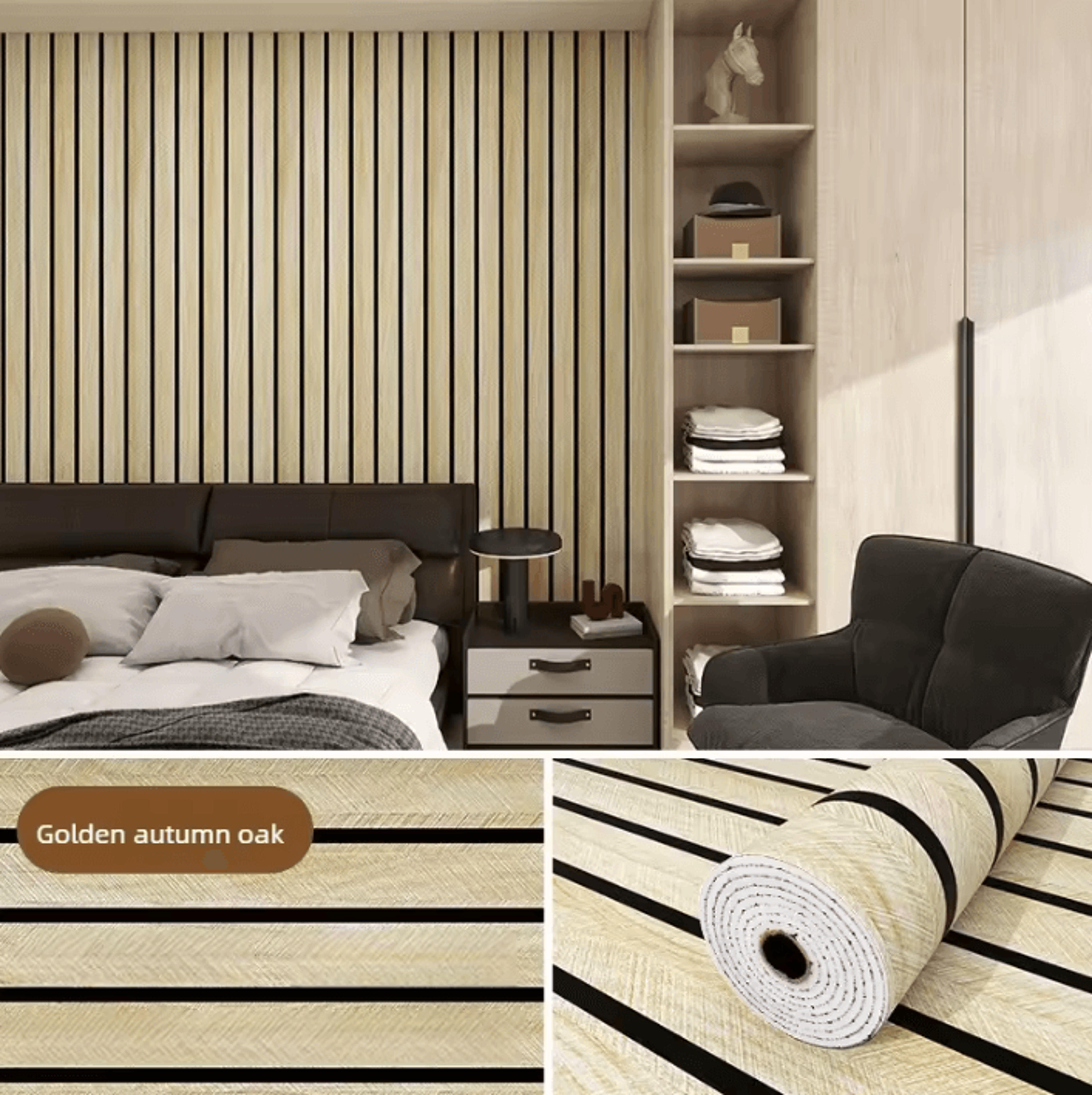 3M Brown Grid Peel And Stick Wallpaper Waterproof Plaid Wall Cover 4