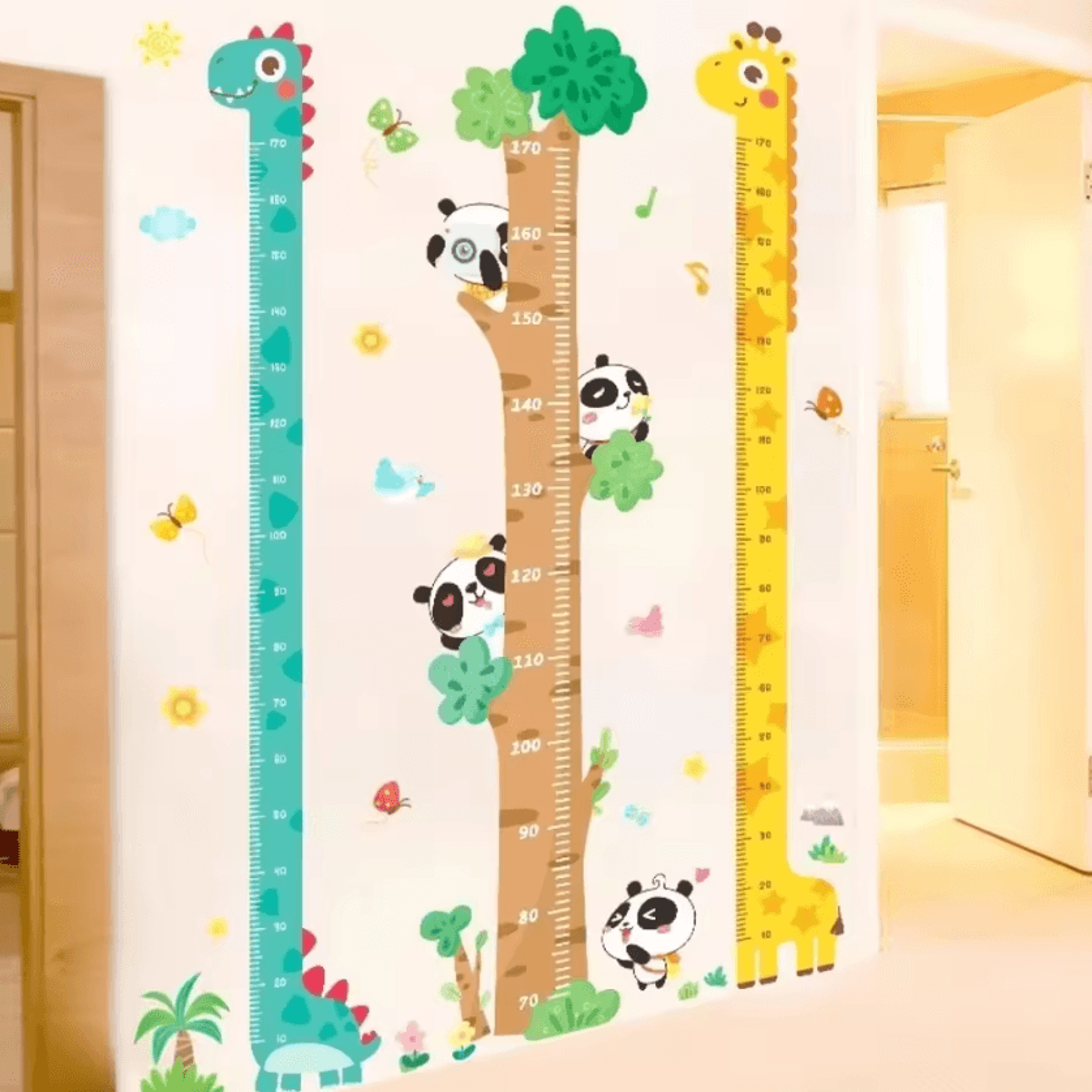 Kids Animal Growth Chart Wall Sticker 0