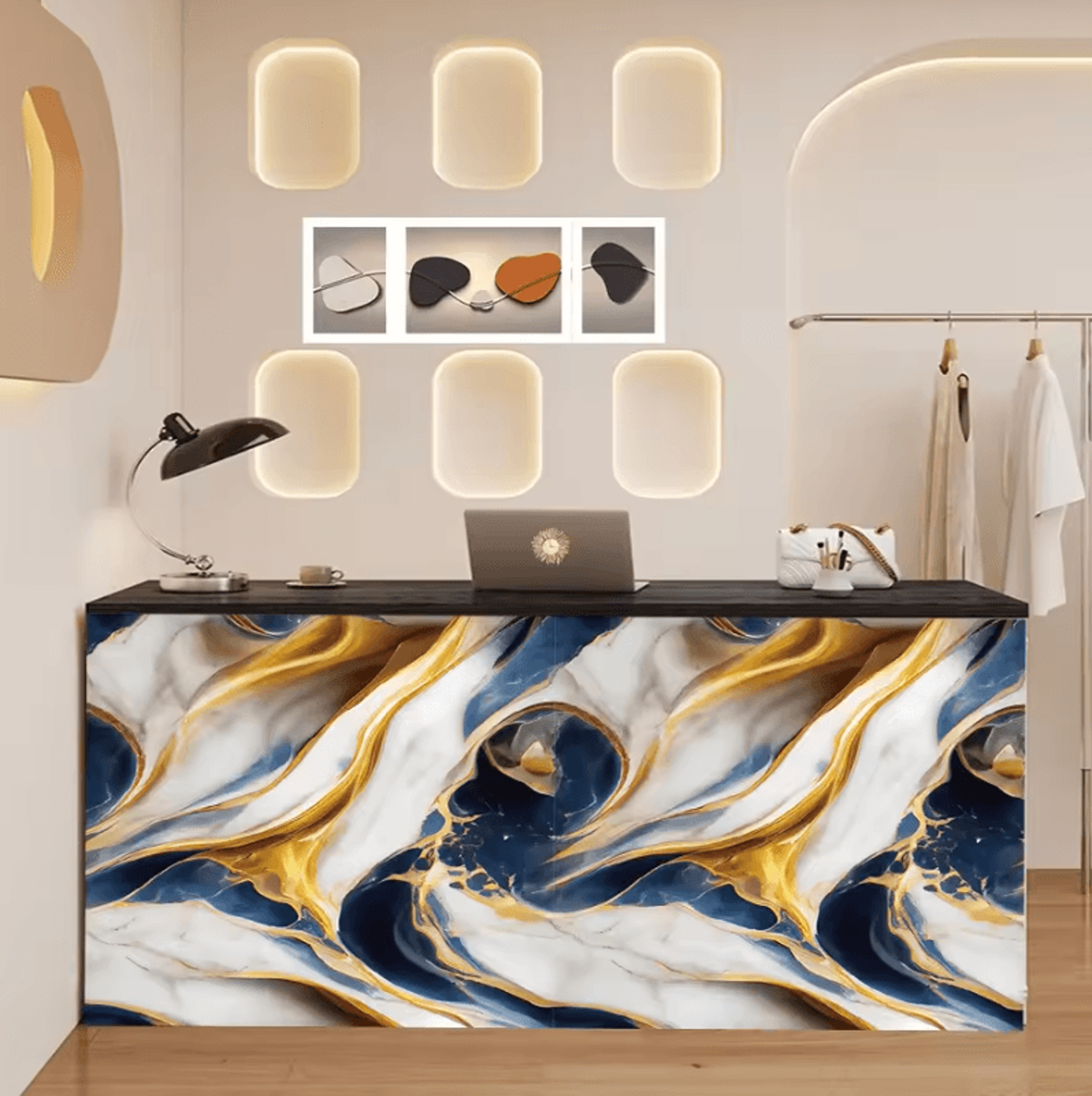 40CM Marble Peel And Stick Countertop Wallpaper 1