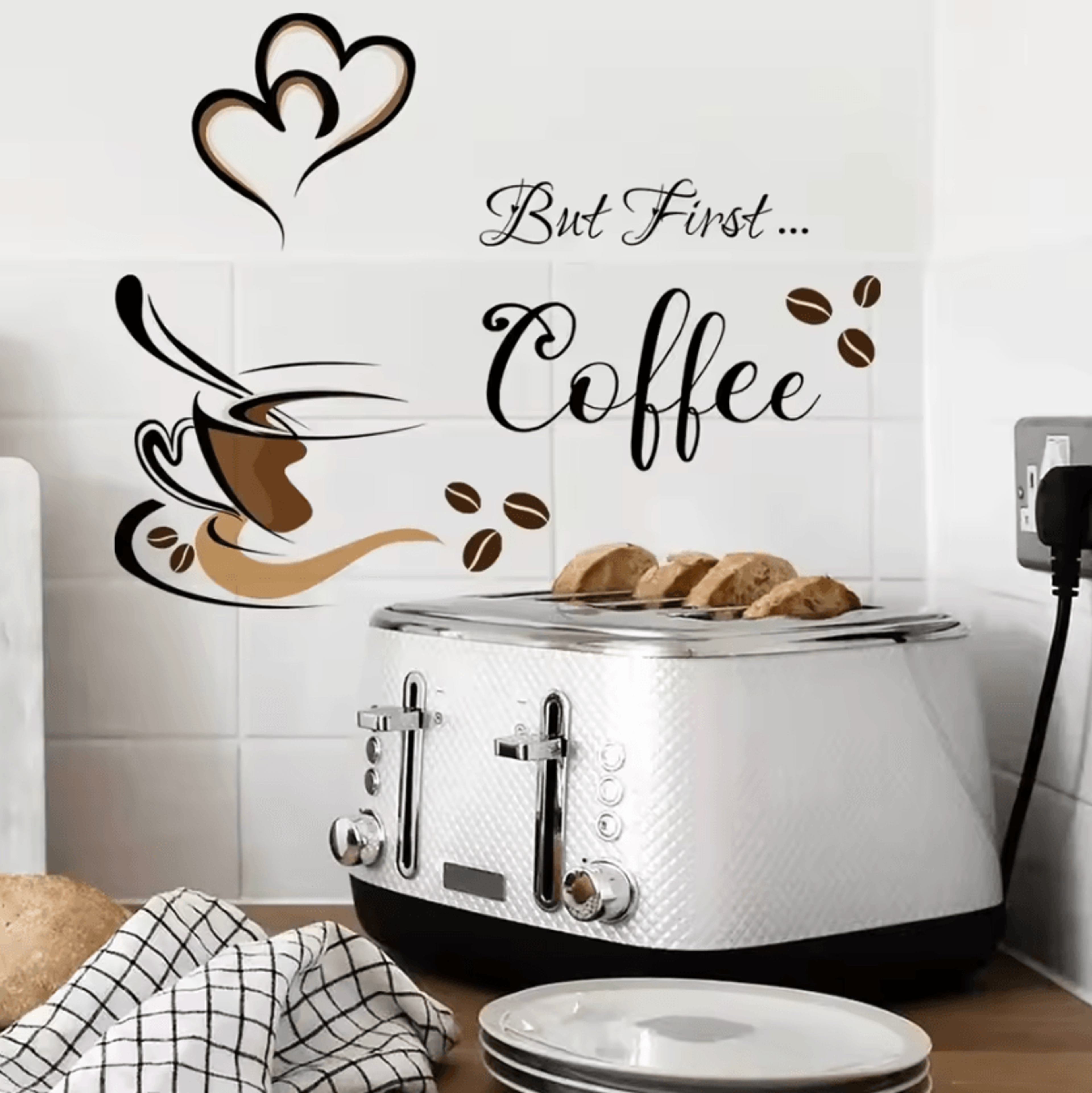 Coffee Cup Vinyl Wall Sticker For Kitchen And Cafe Decor 2