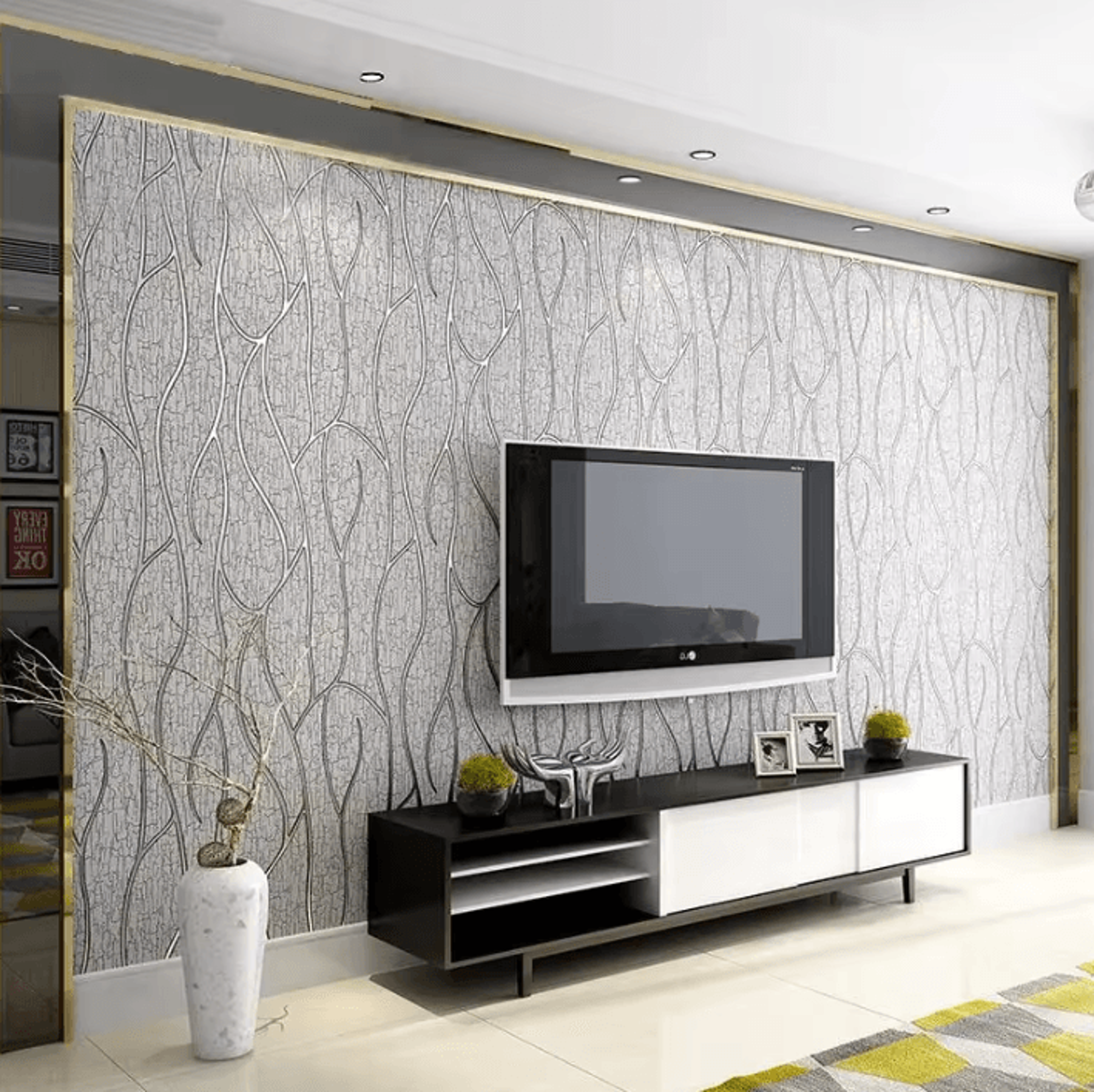 Modern 3D Non Woven Textured Wallpaper 1