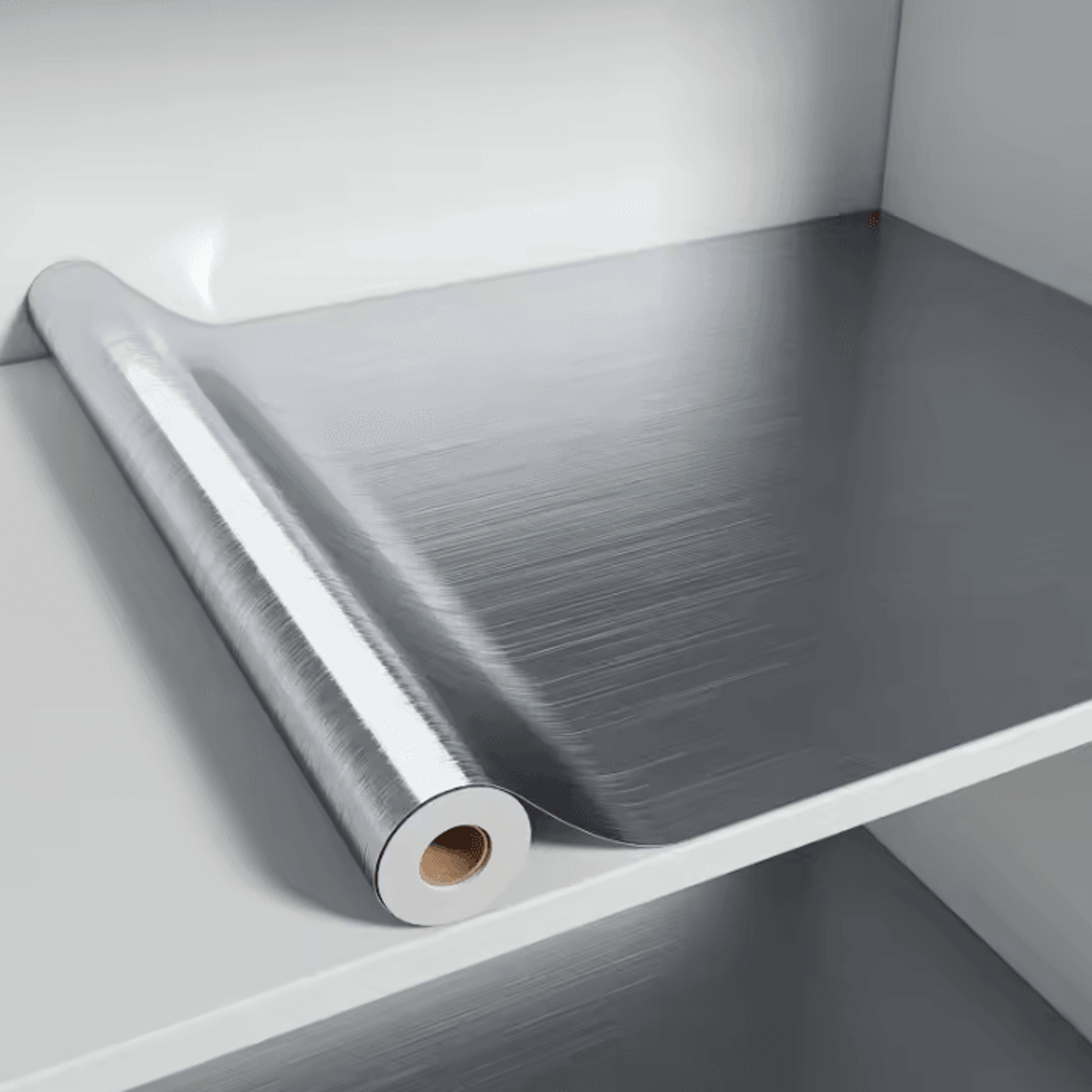 Brushed Silver Grid Peel And Stick Stainless Steel Wallpaper 5