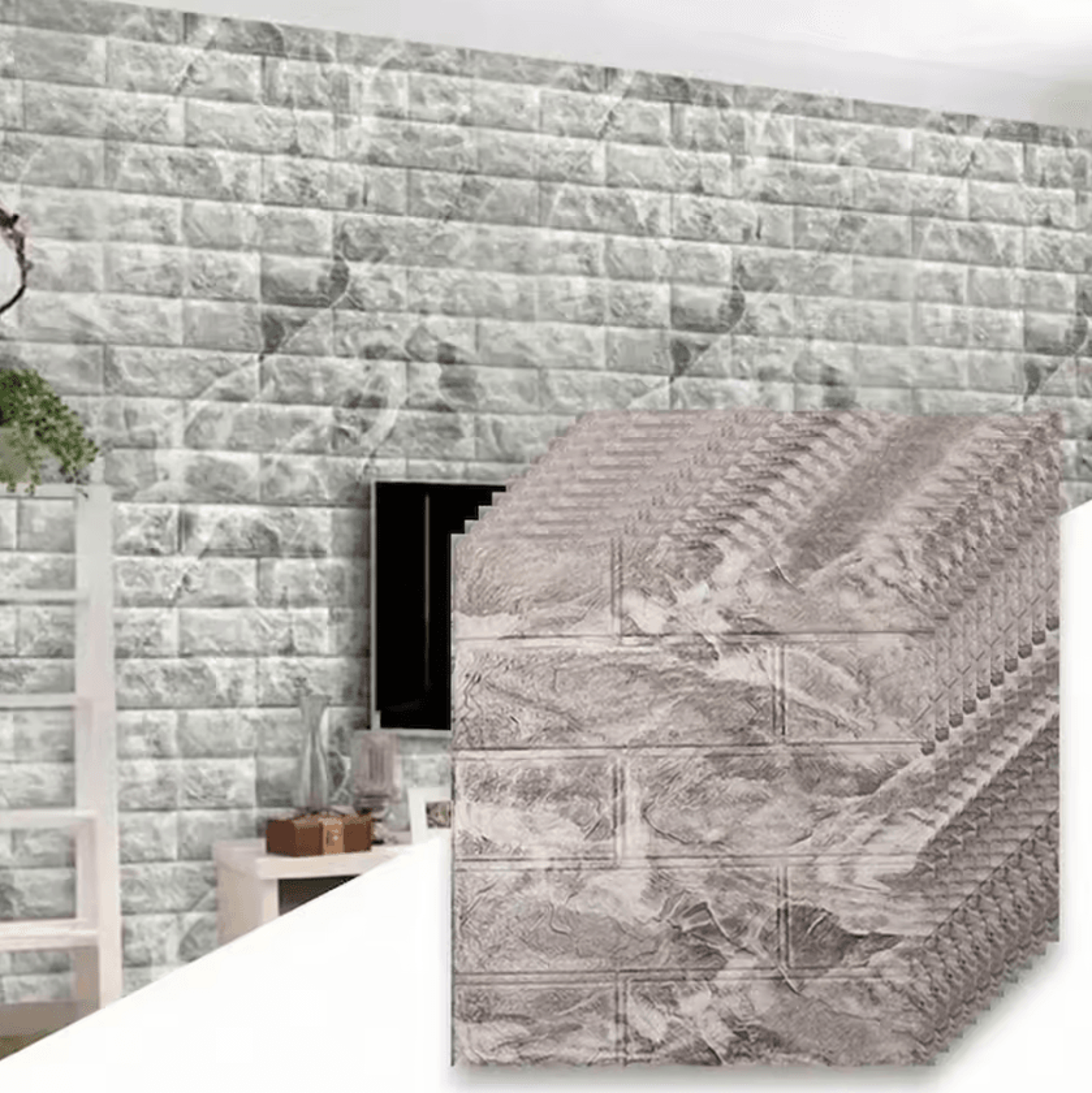 20 Piece 3D Brick Peel And Stick Foam Wall Panels 8