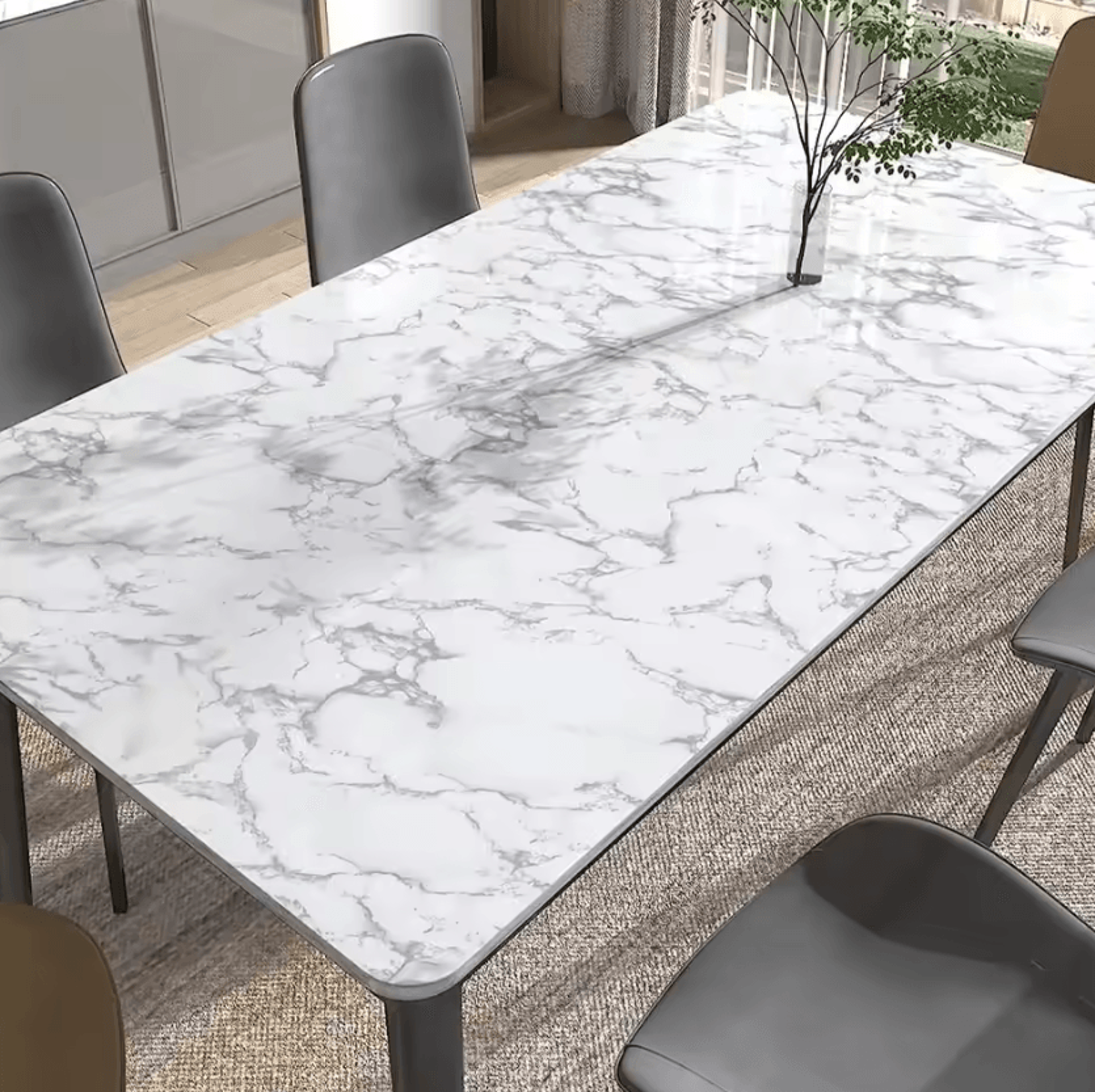 80CM Marble Peel And Stick Kitchen Wallpaper 2