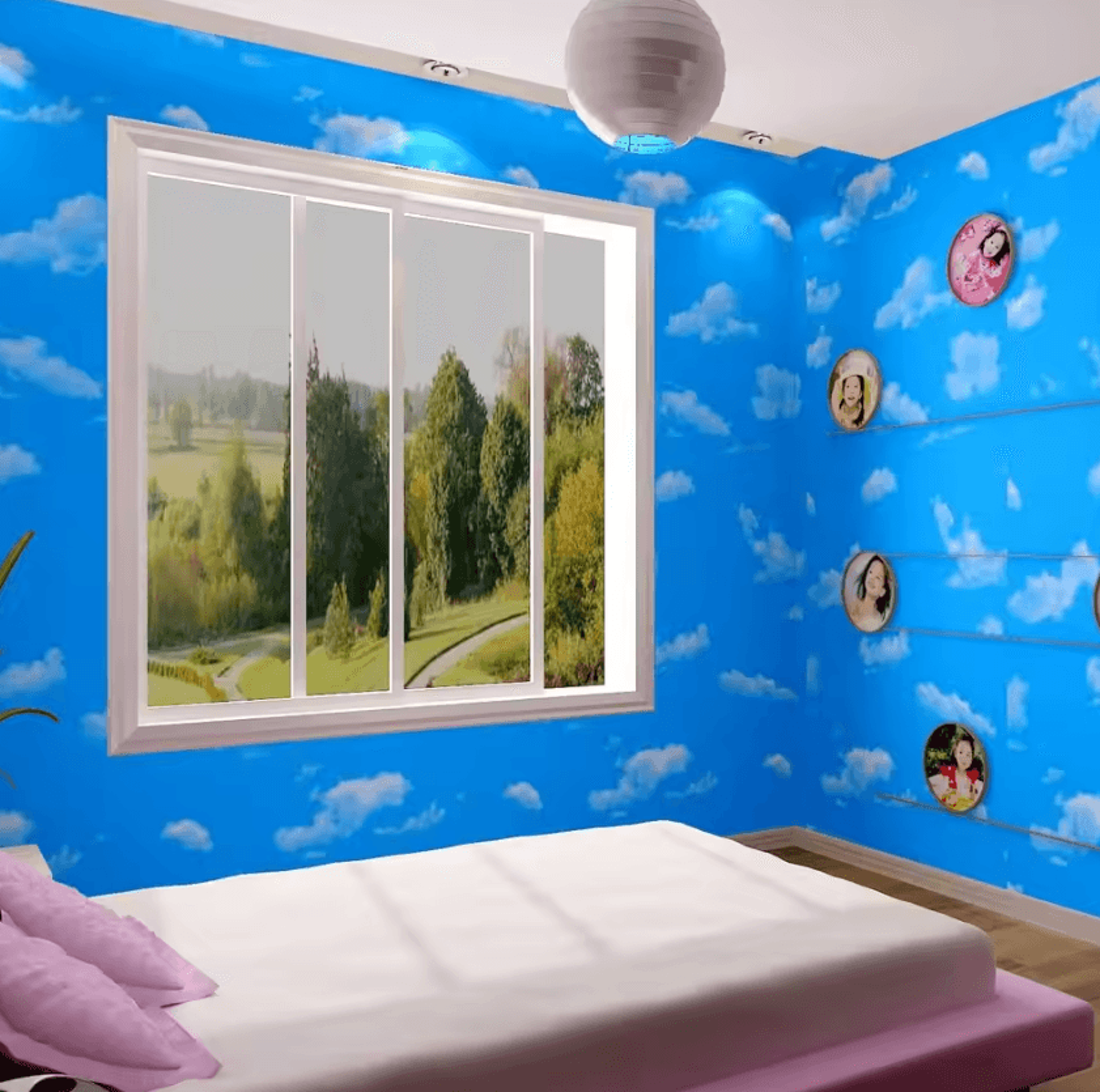 Blue Sky 3D Peel And Stick Wall Mural 2