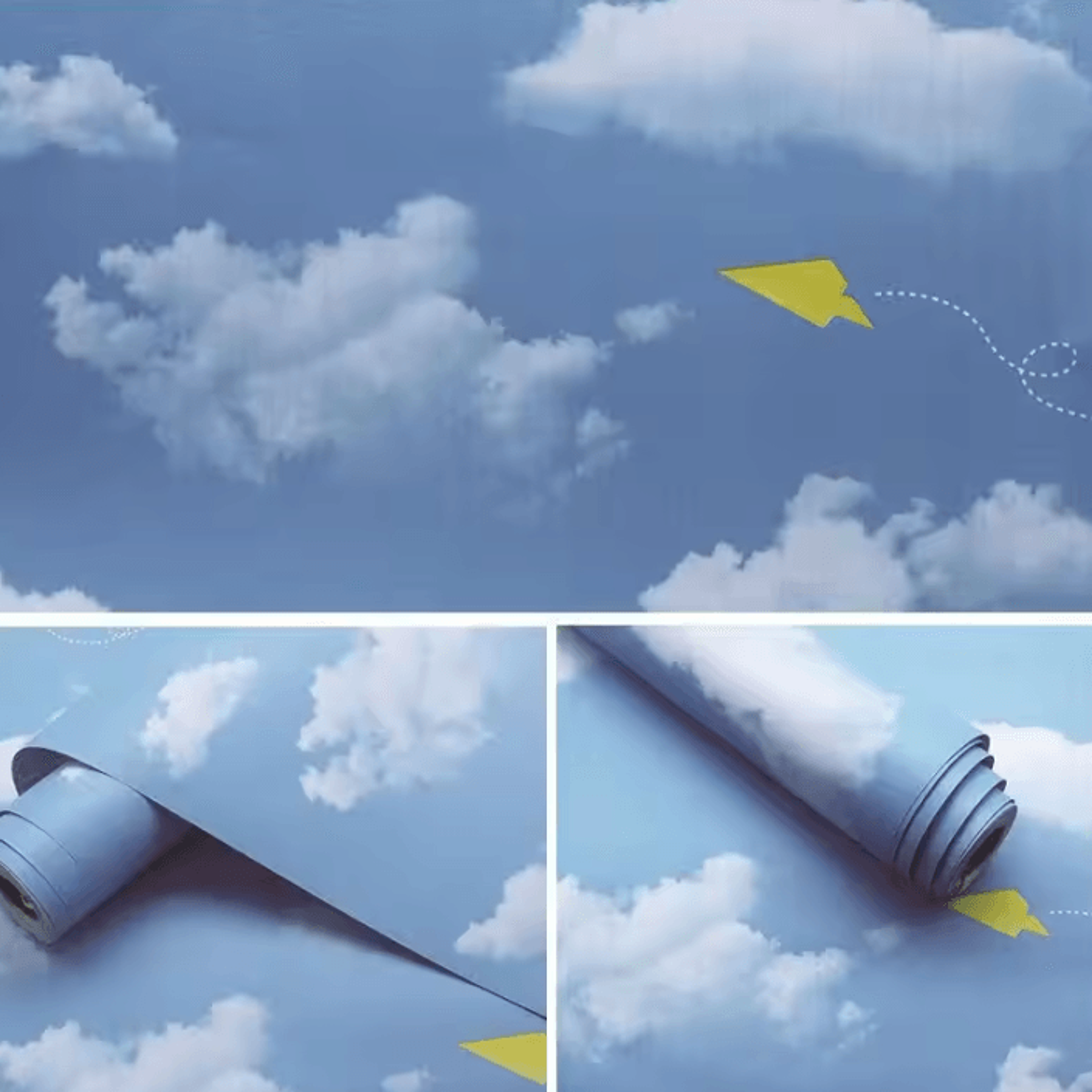 Blue Sky 3D Peel And Stick Wall Mural 5