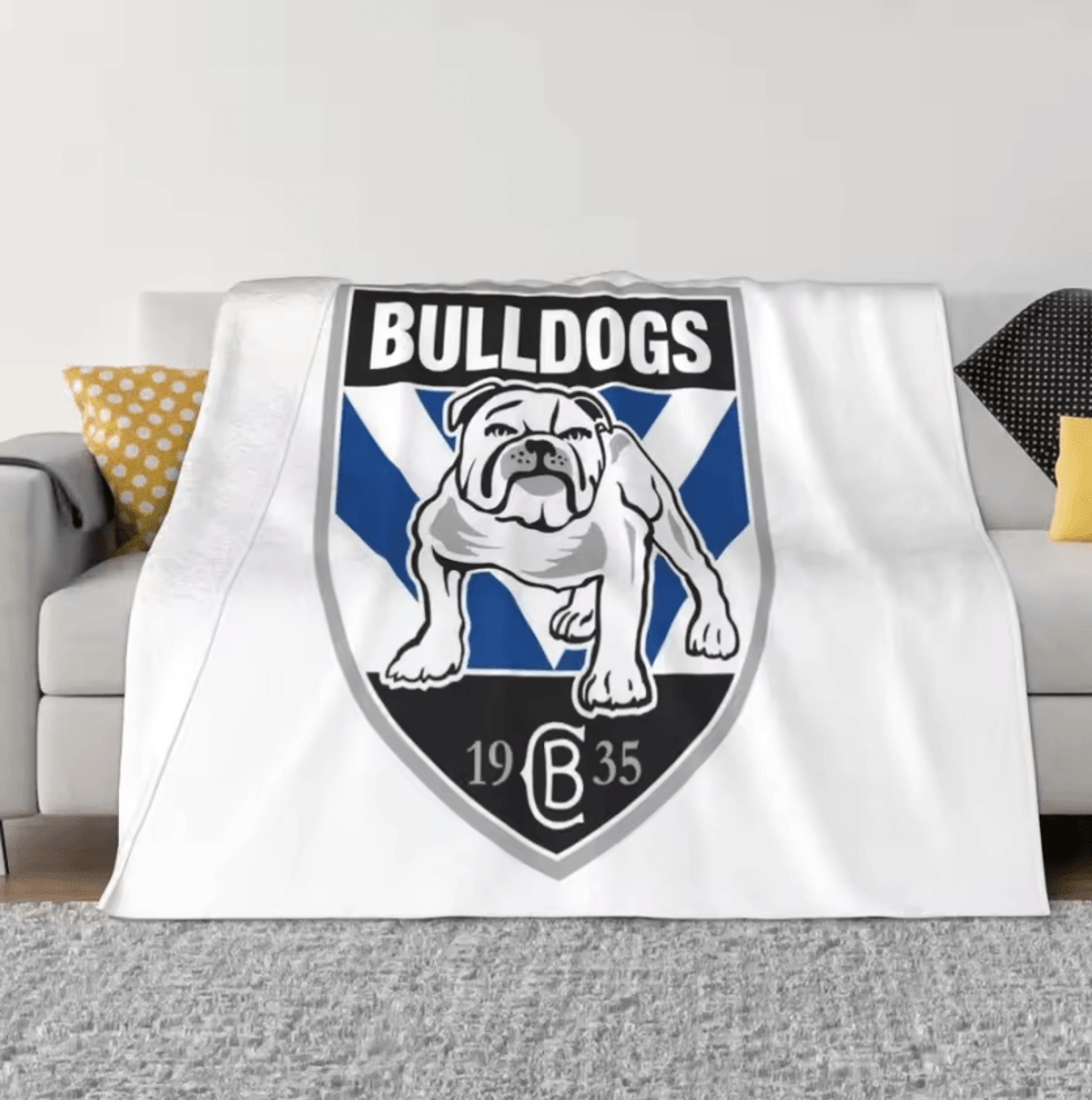 Canterbury Bankstown Bulldogs Fleece Throw Blanket 4