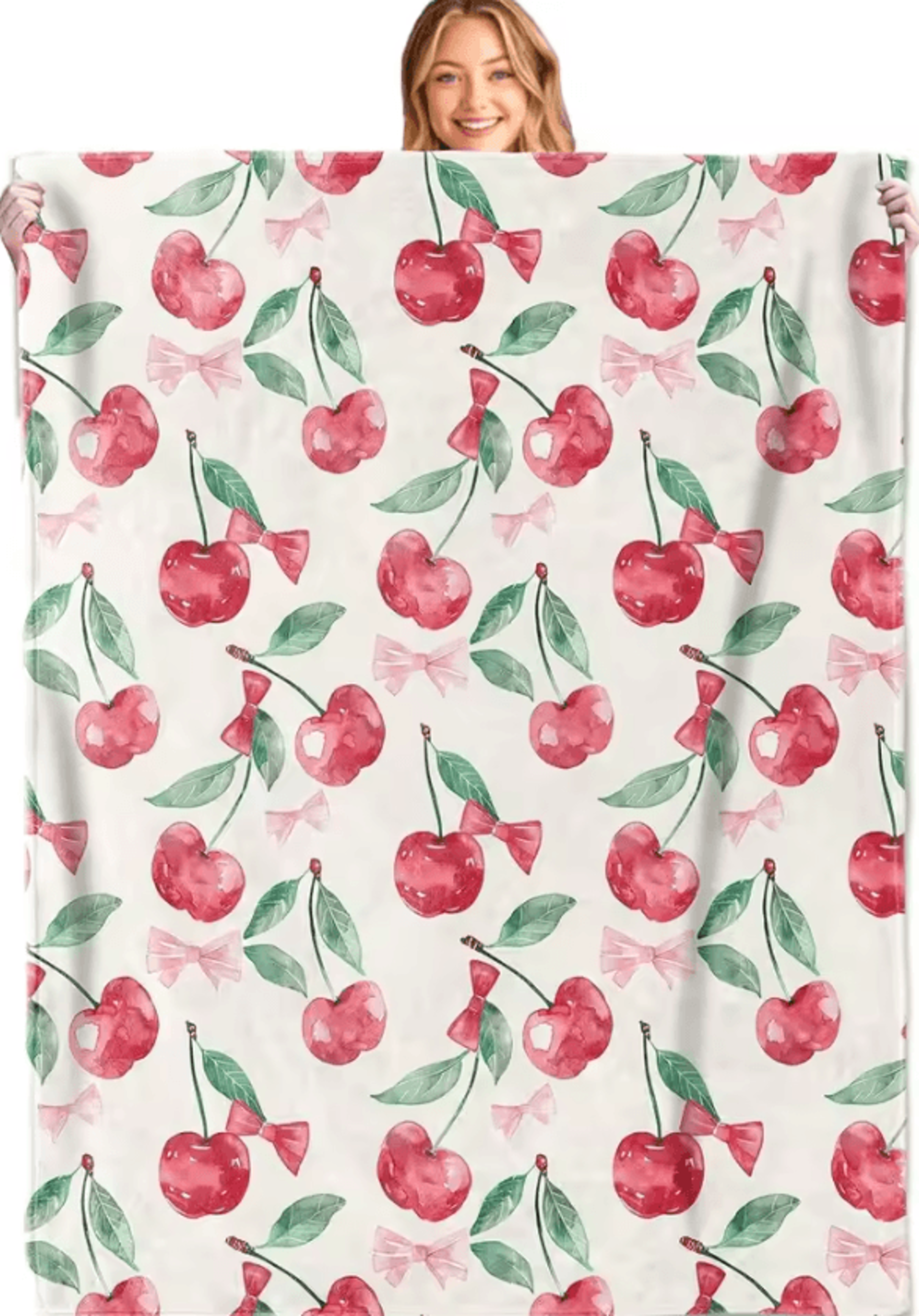 White Daisy Floral Cotton Throw Blanket 3