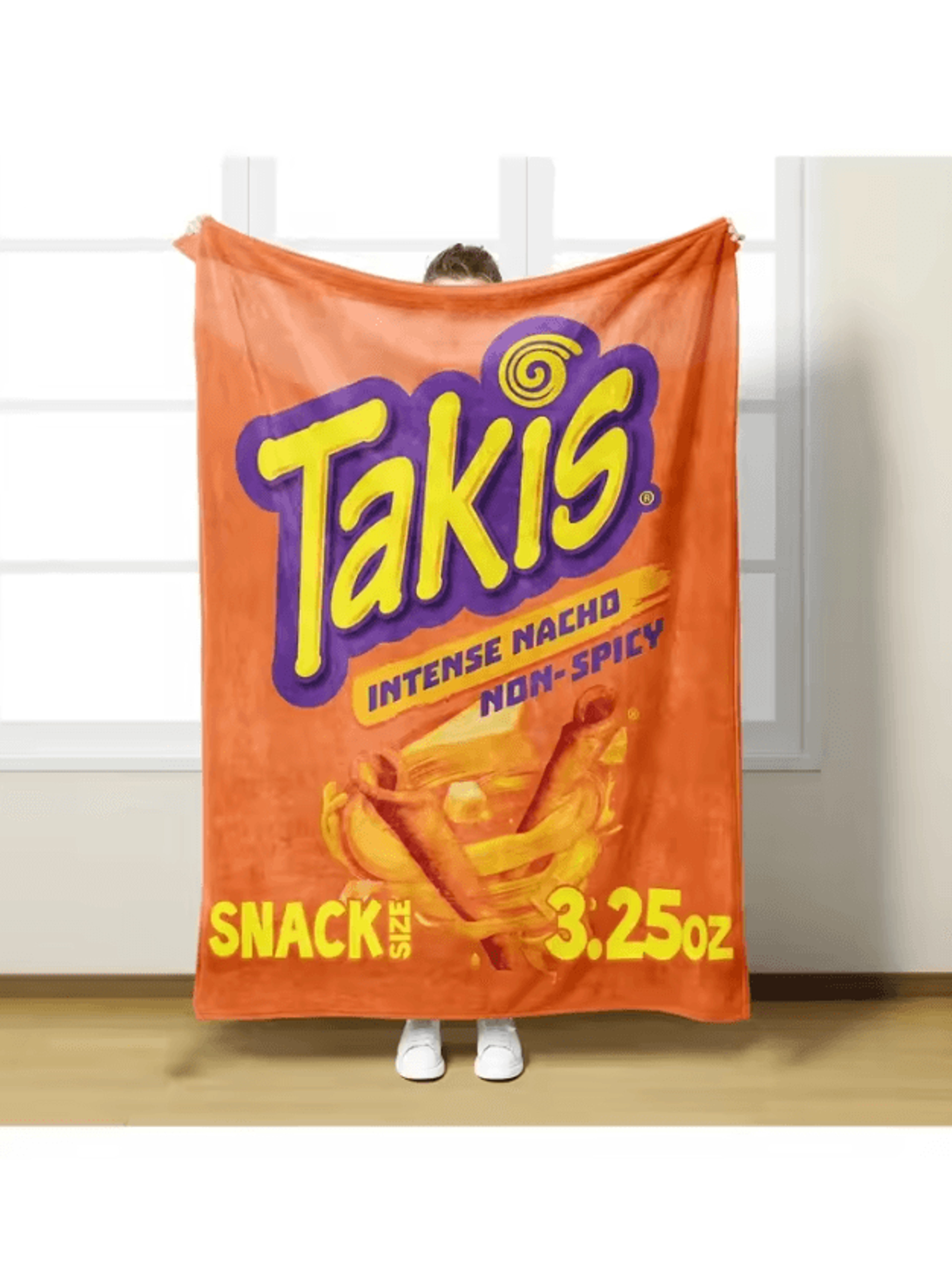 Cartoon Snack Print Flannel Throw Blanket 4