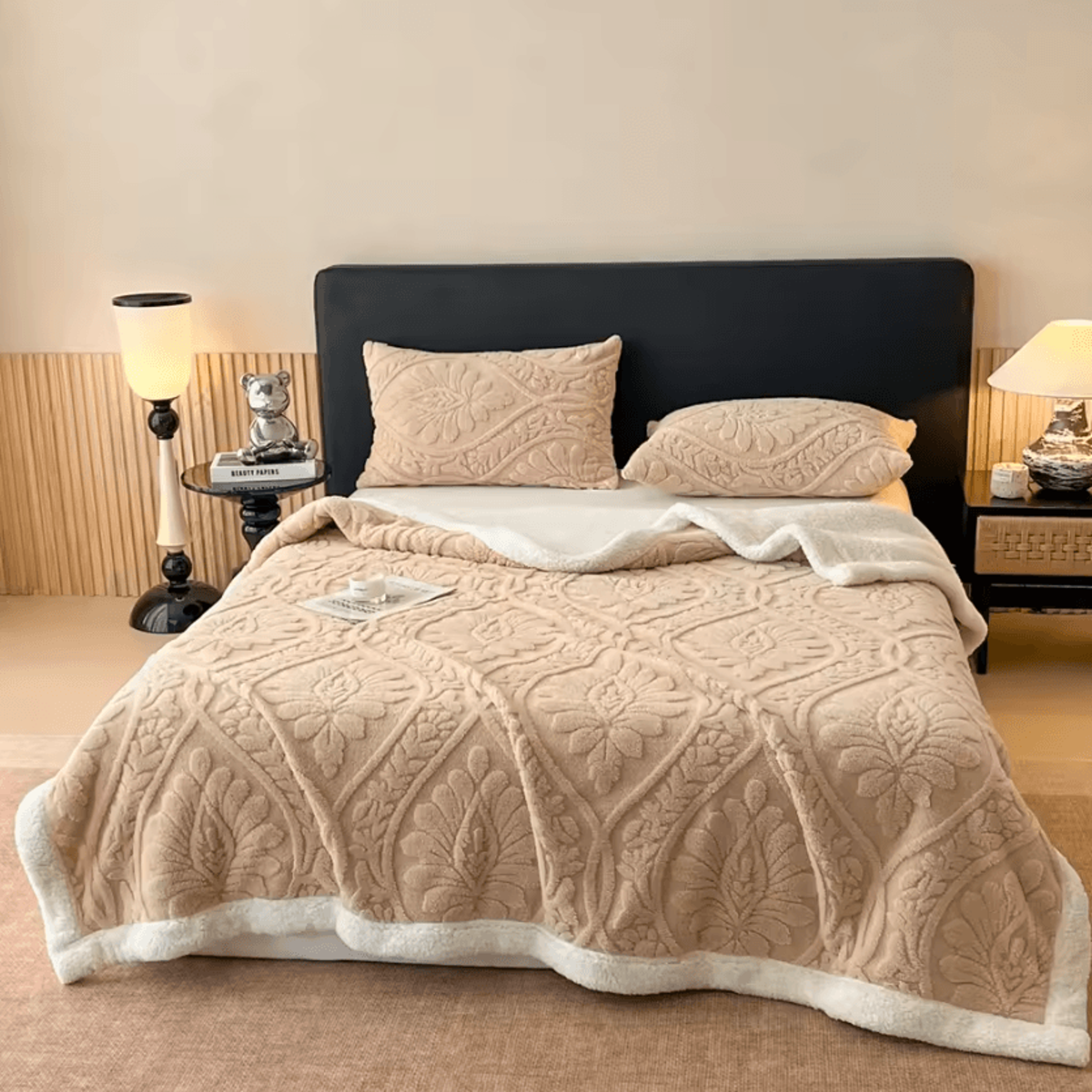 Jacquard Double Layer Plush Winter Blanket 3