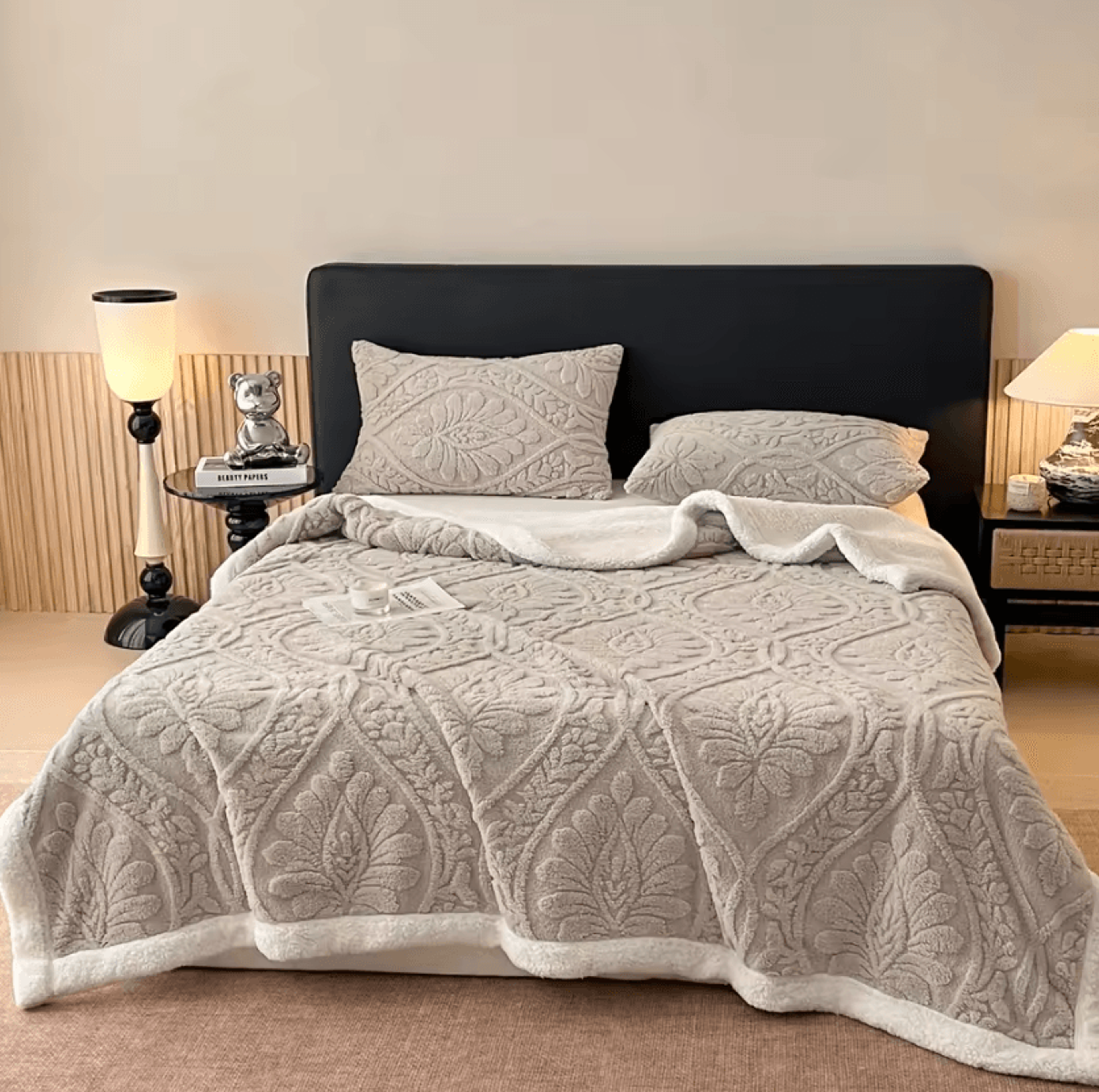 Jacquard Double Layer Plush Winter Blanket 2