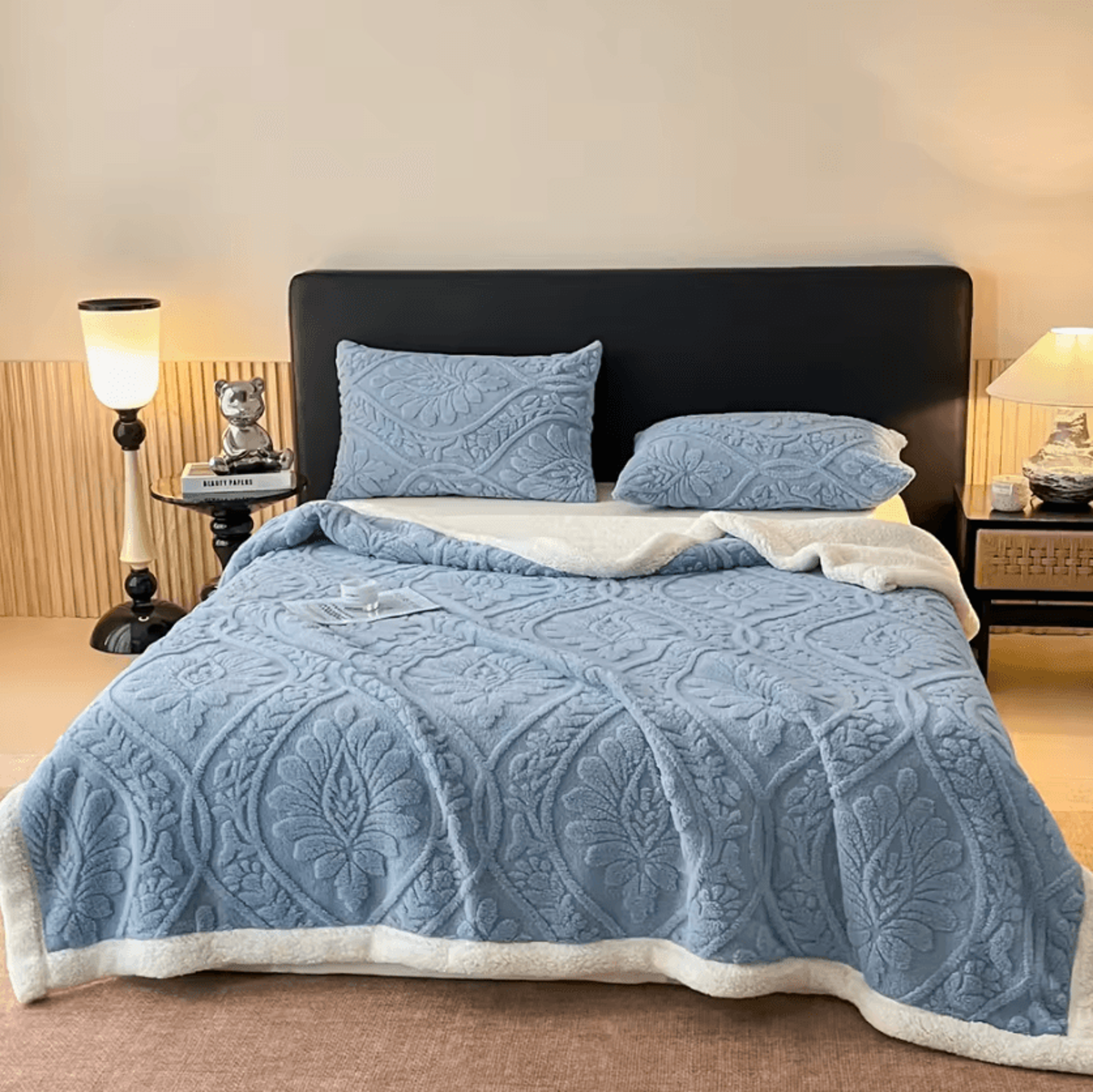 Jacquard Double Layer Plush Winter Blanket 6