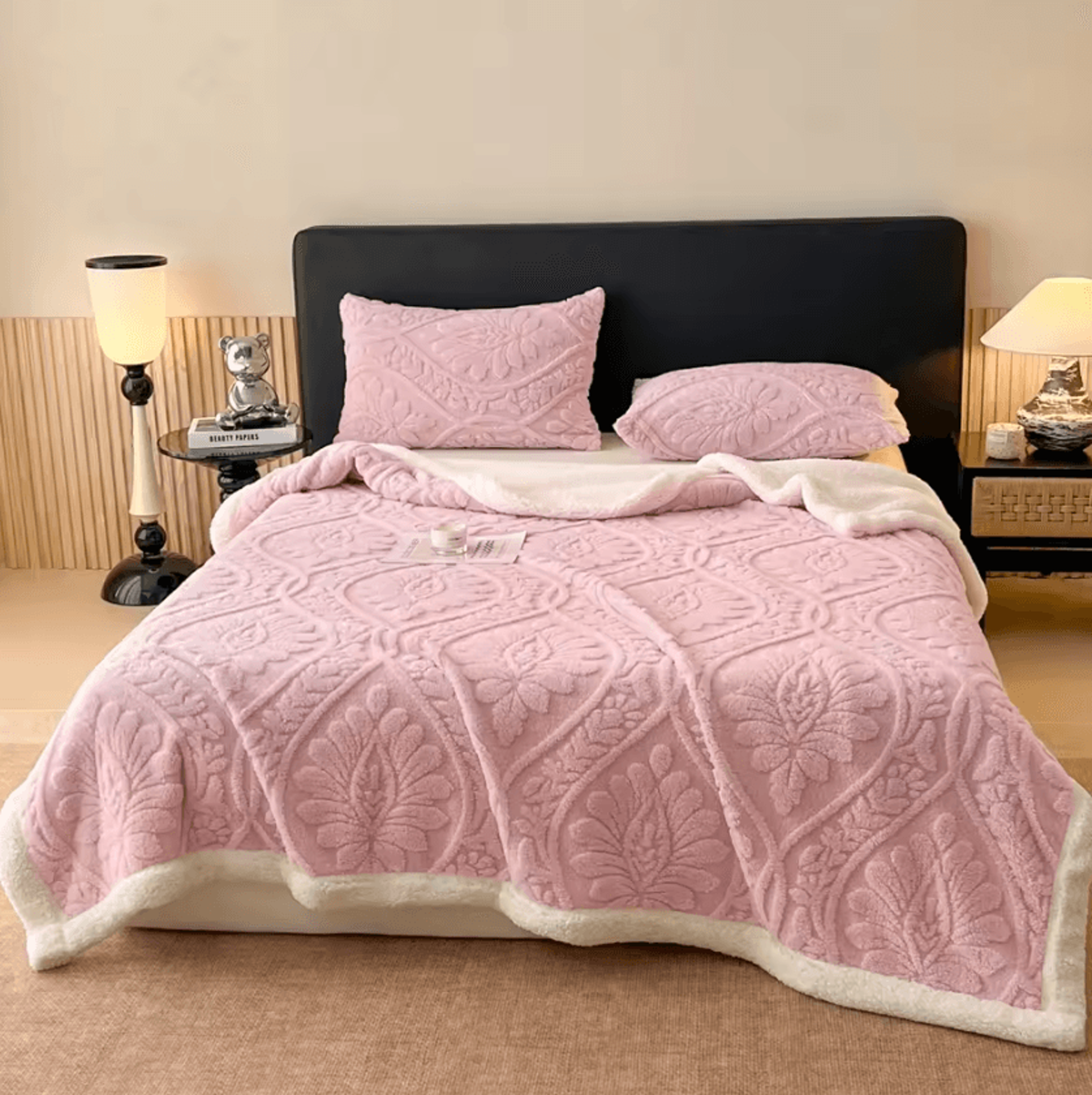 Jacquard Double Layer Plush Winter Blanket 8