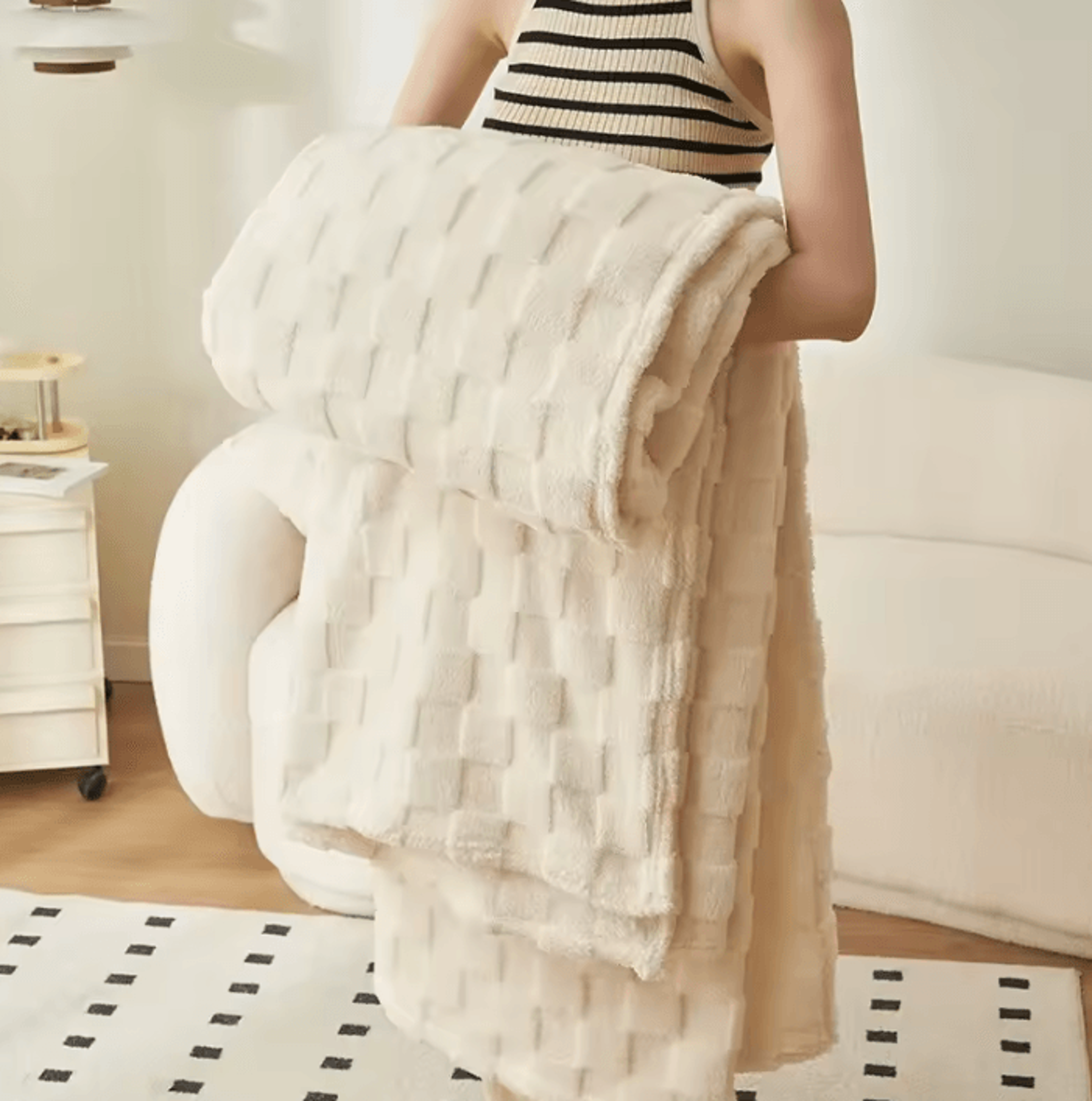 Thickened Green Lamb Fleece Winter Throw Blanket 5
