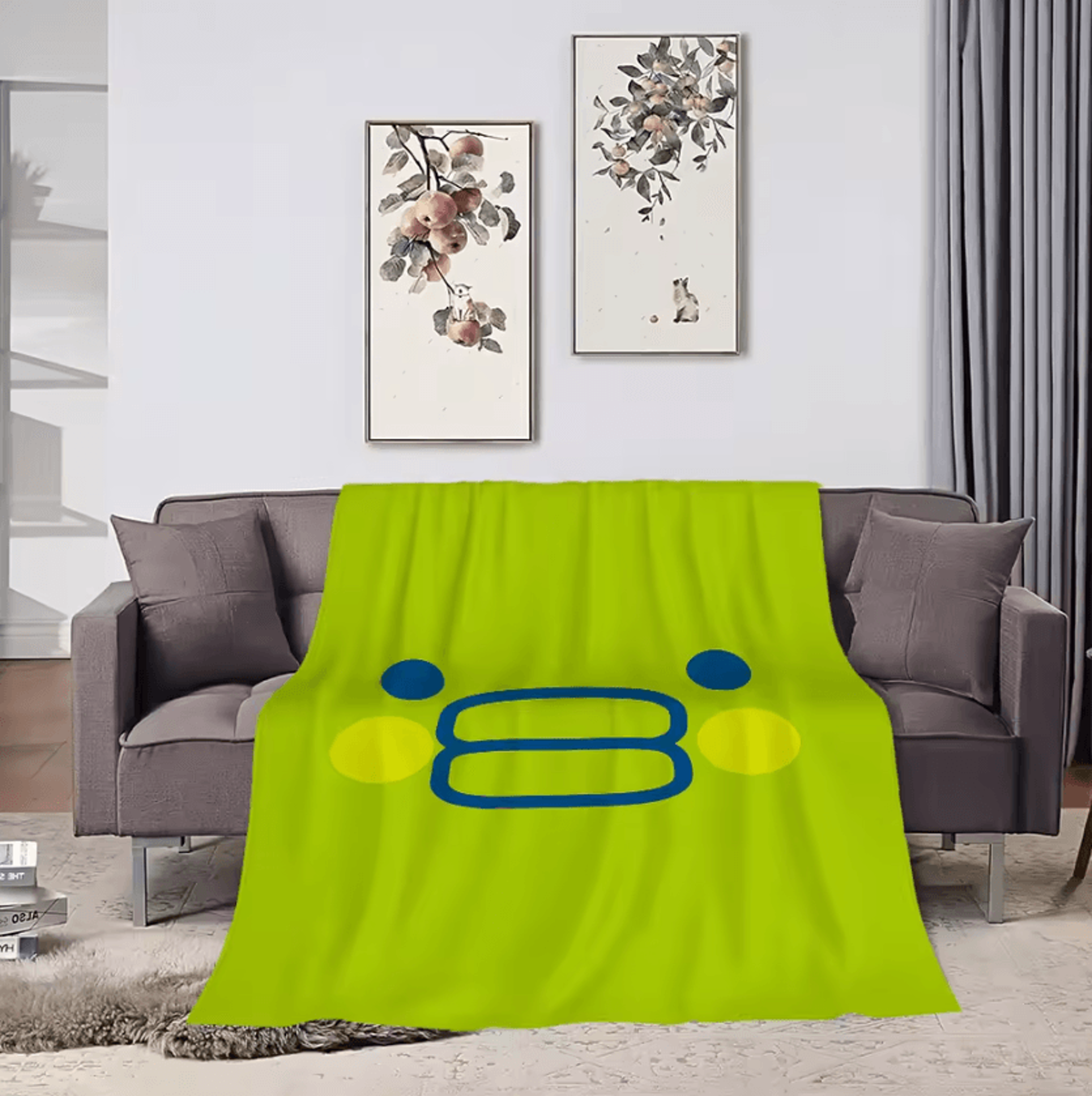Retro Tamagotchi Soft Fleece Throw Blanket 1