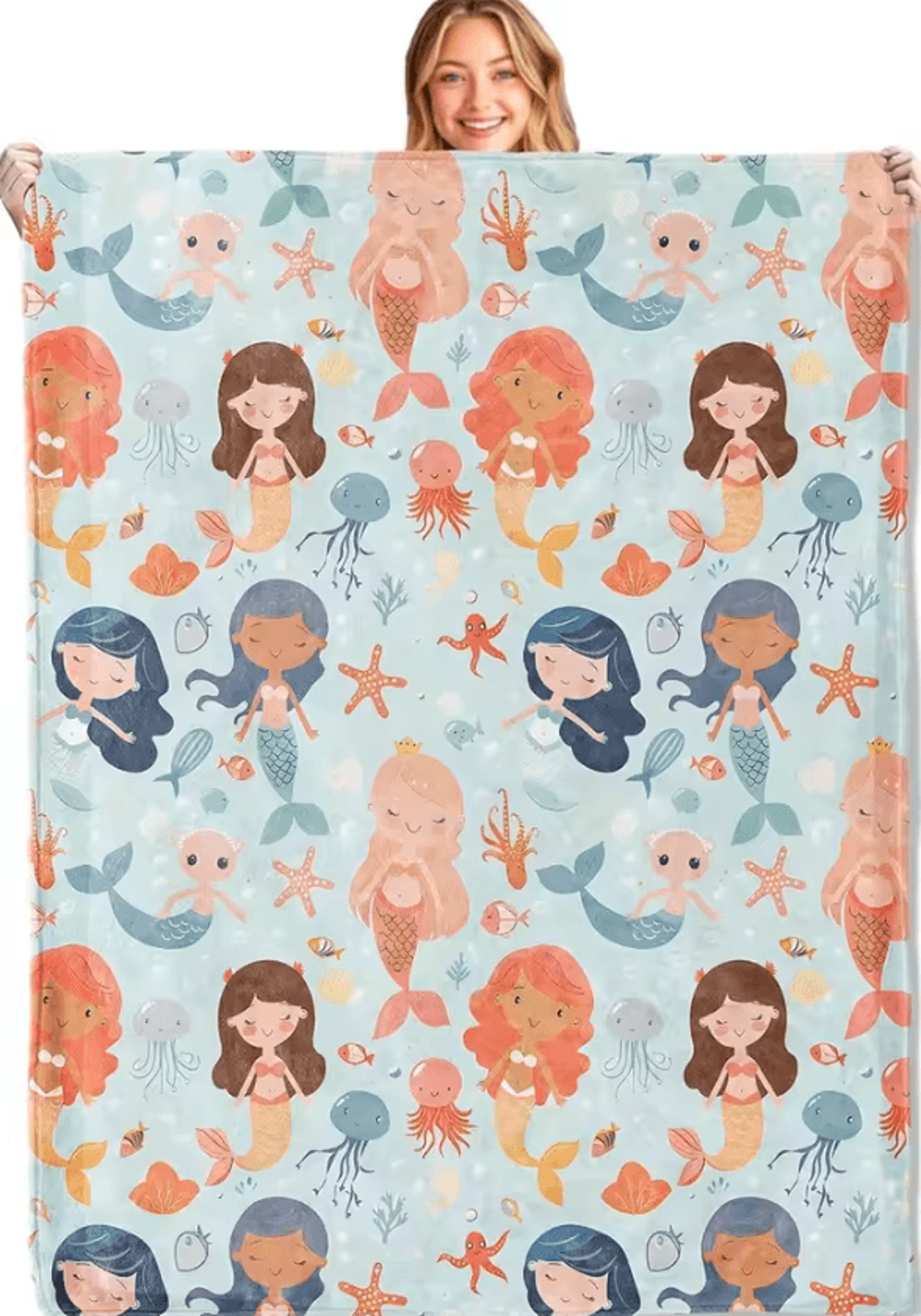Black Cat And Mushroom Fleece Throw Blanket 1