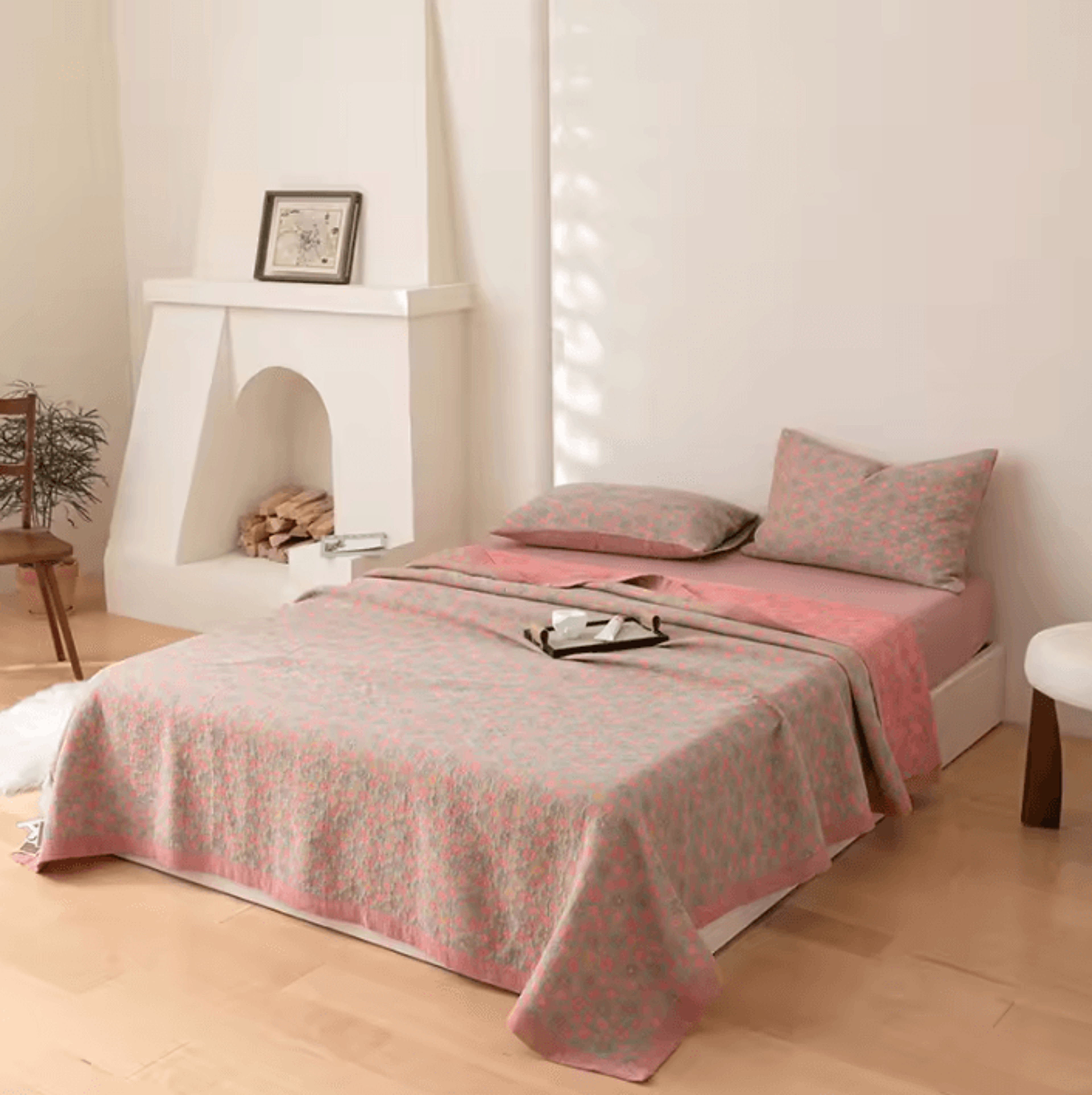 Ethnic Jacquard Cotton Gauze Bedspread Blanket 10