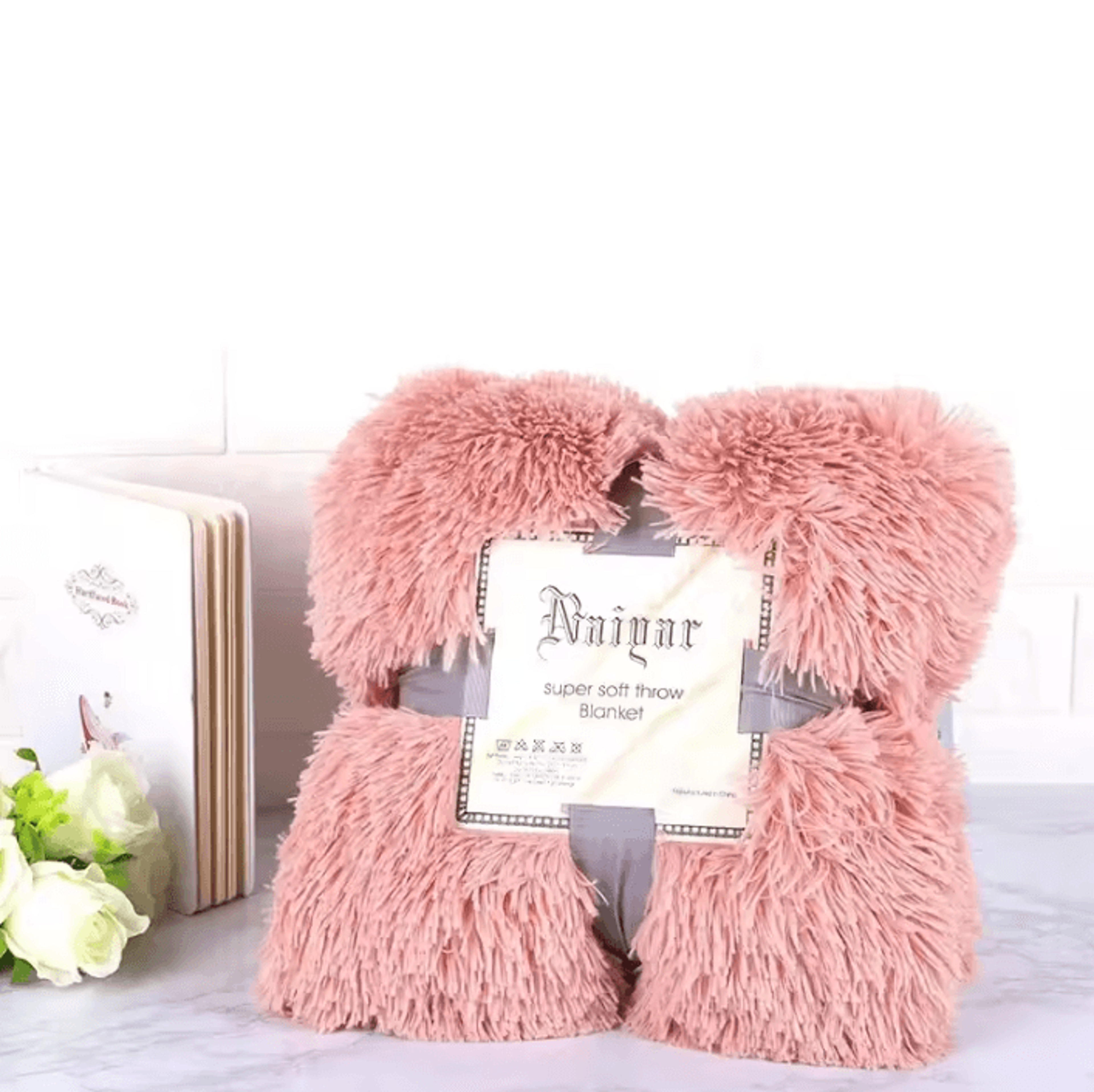 Super Soft Shaggy Faux Fur Throw Blanket 1