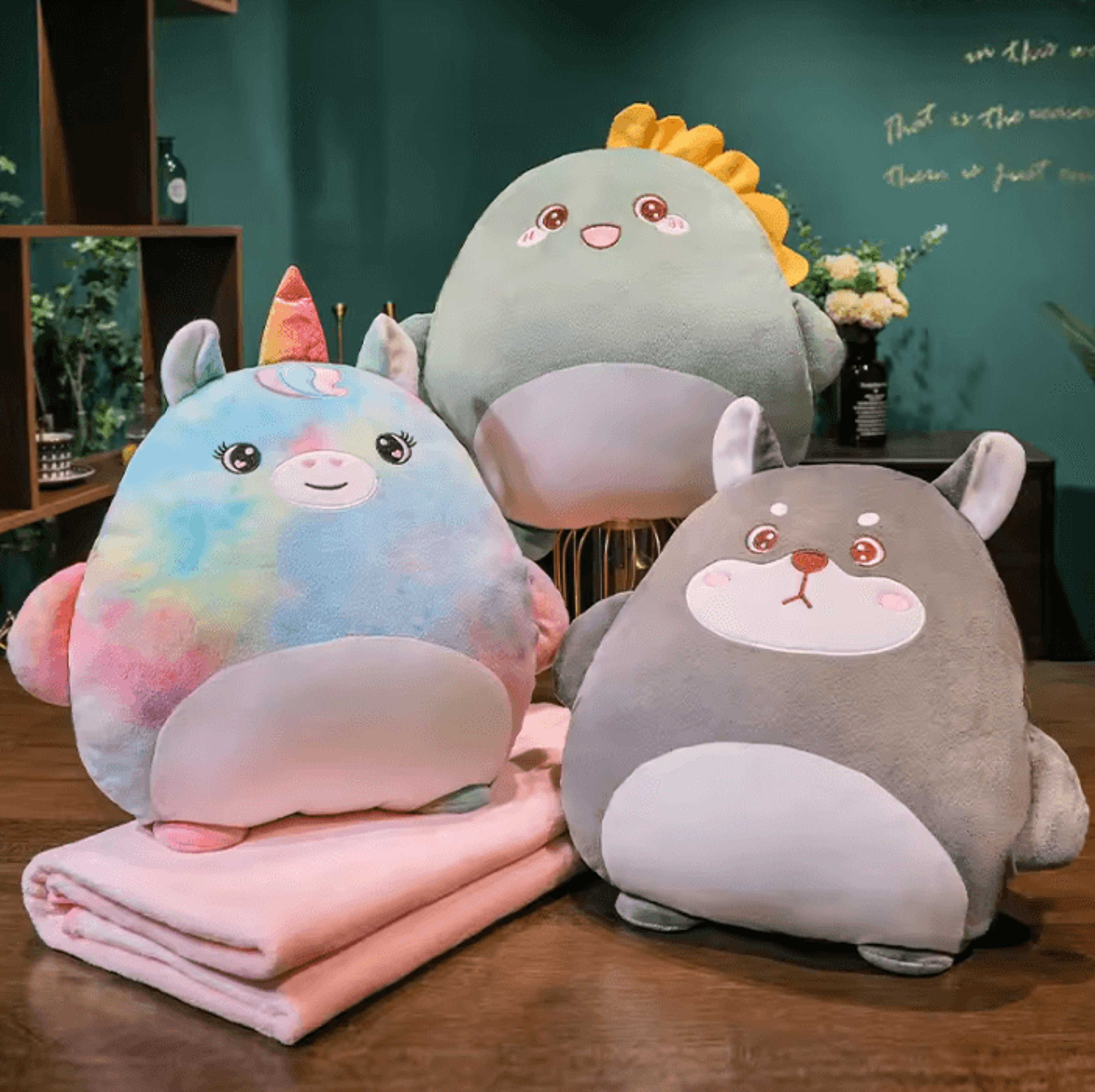Cute Toast 3 In 1 Pillow Blanket With Hand Warmer 1