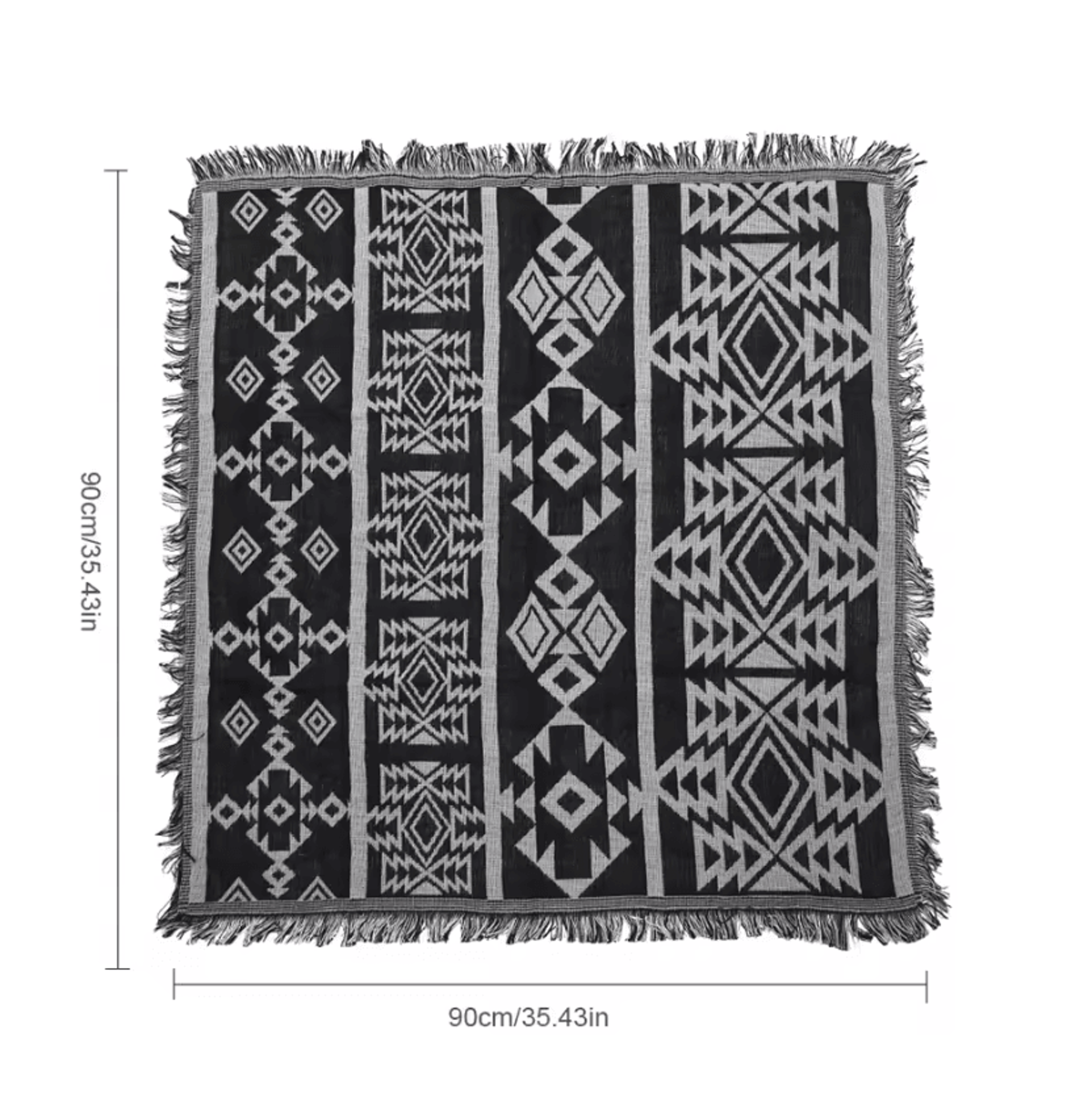 Bohemian Plaid Tassel Sofa Throw Blanket 4
