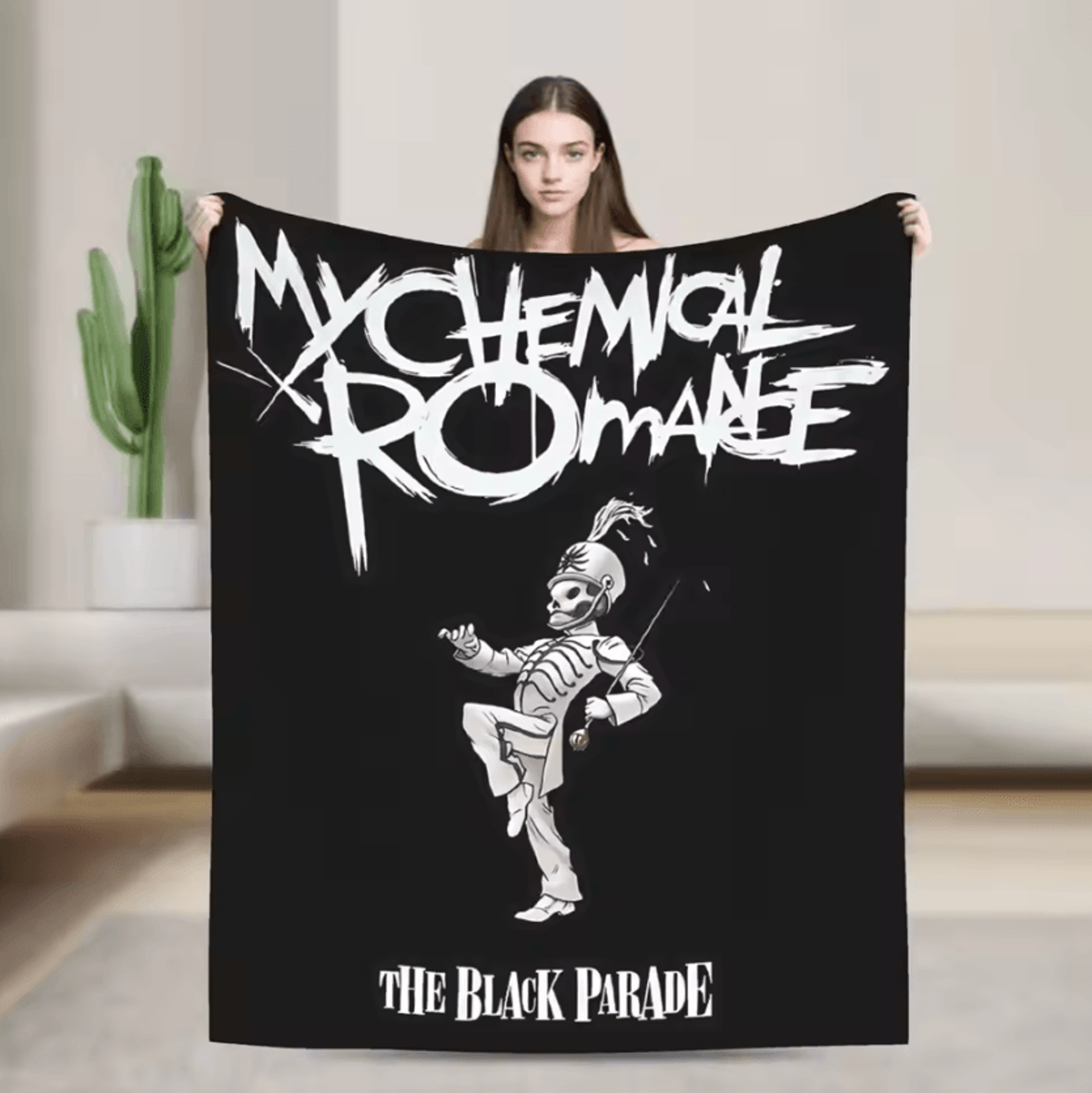 My Chemical Romance Rock Band Flannel Throw Blanket 6