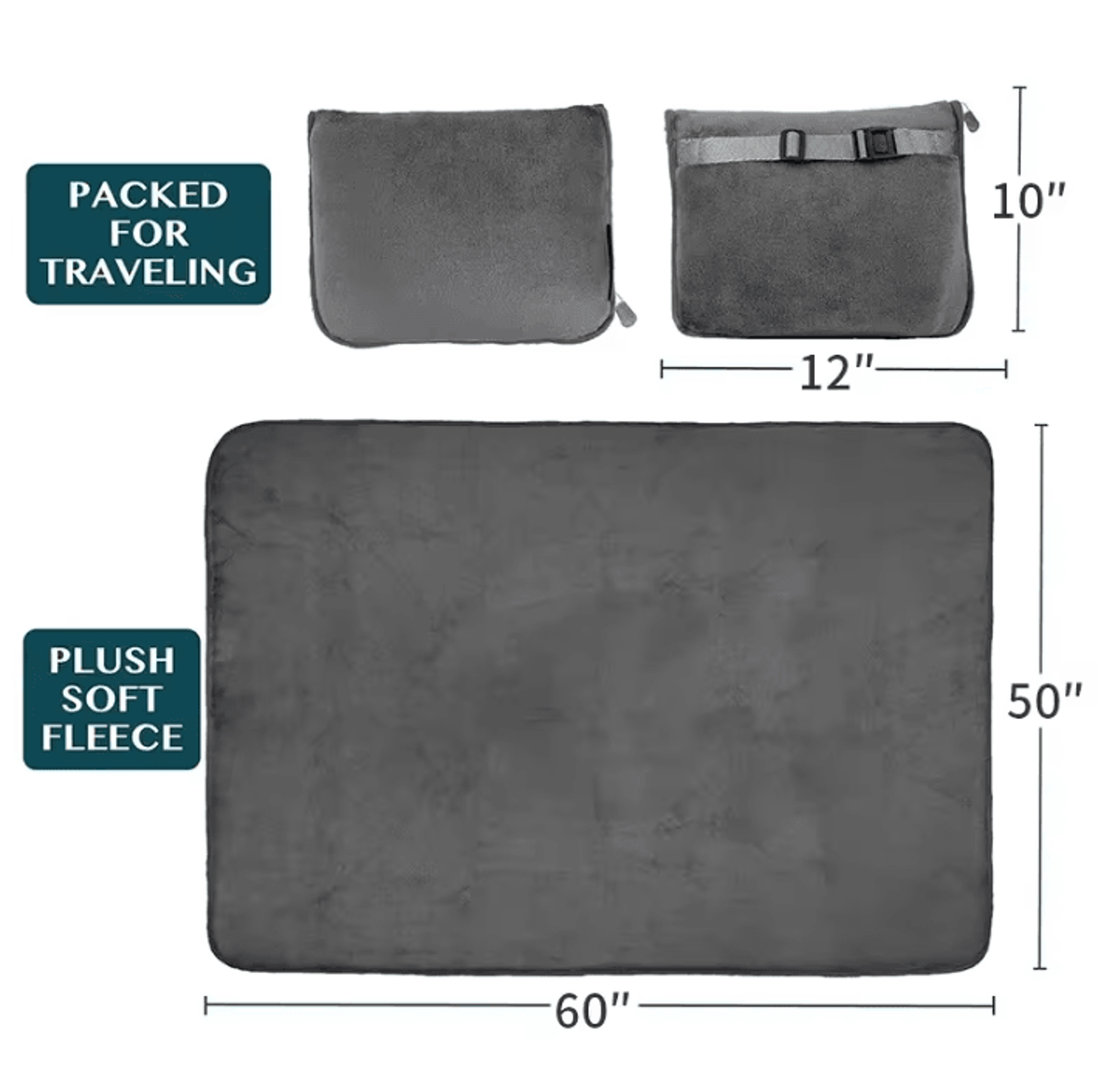 Plush Travel Pillow And Blanket Set 1