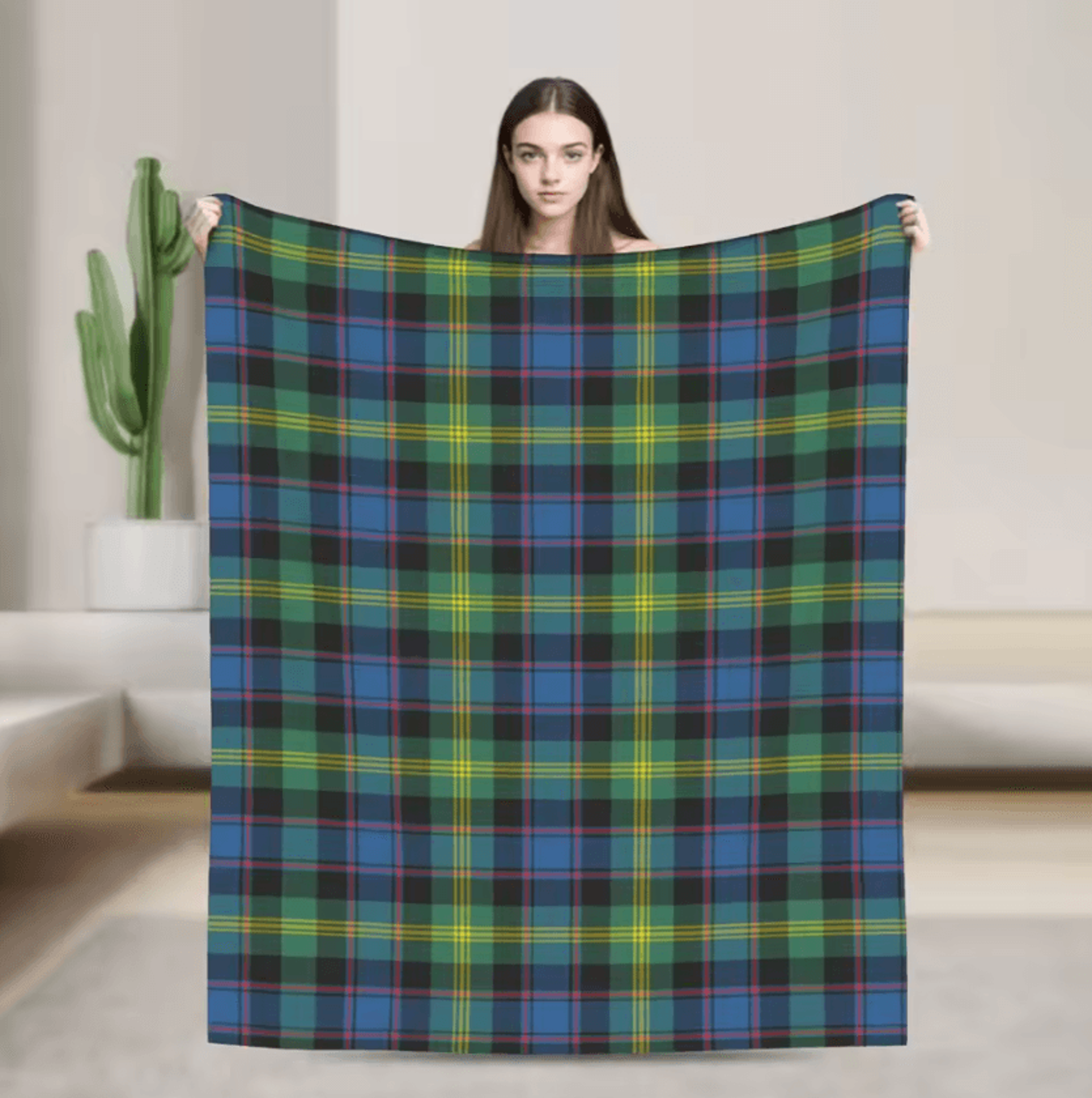 Royal Stewart Tartan Plaid Soft Fleece Throw Blanket 6