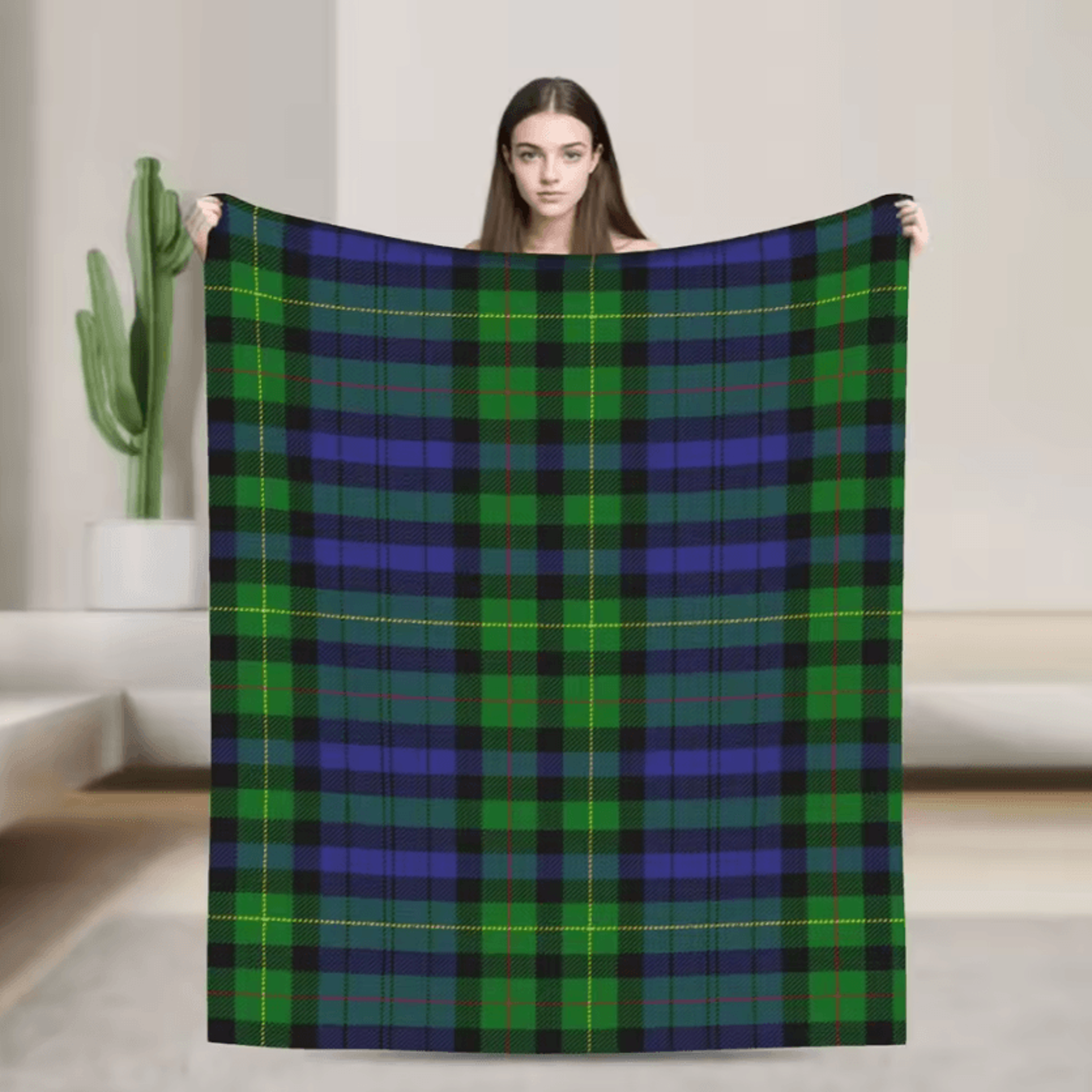 Royal Stewart Tartan Plaid Soft Fleece Throw Blanket 5
