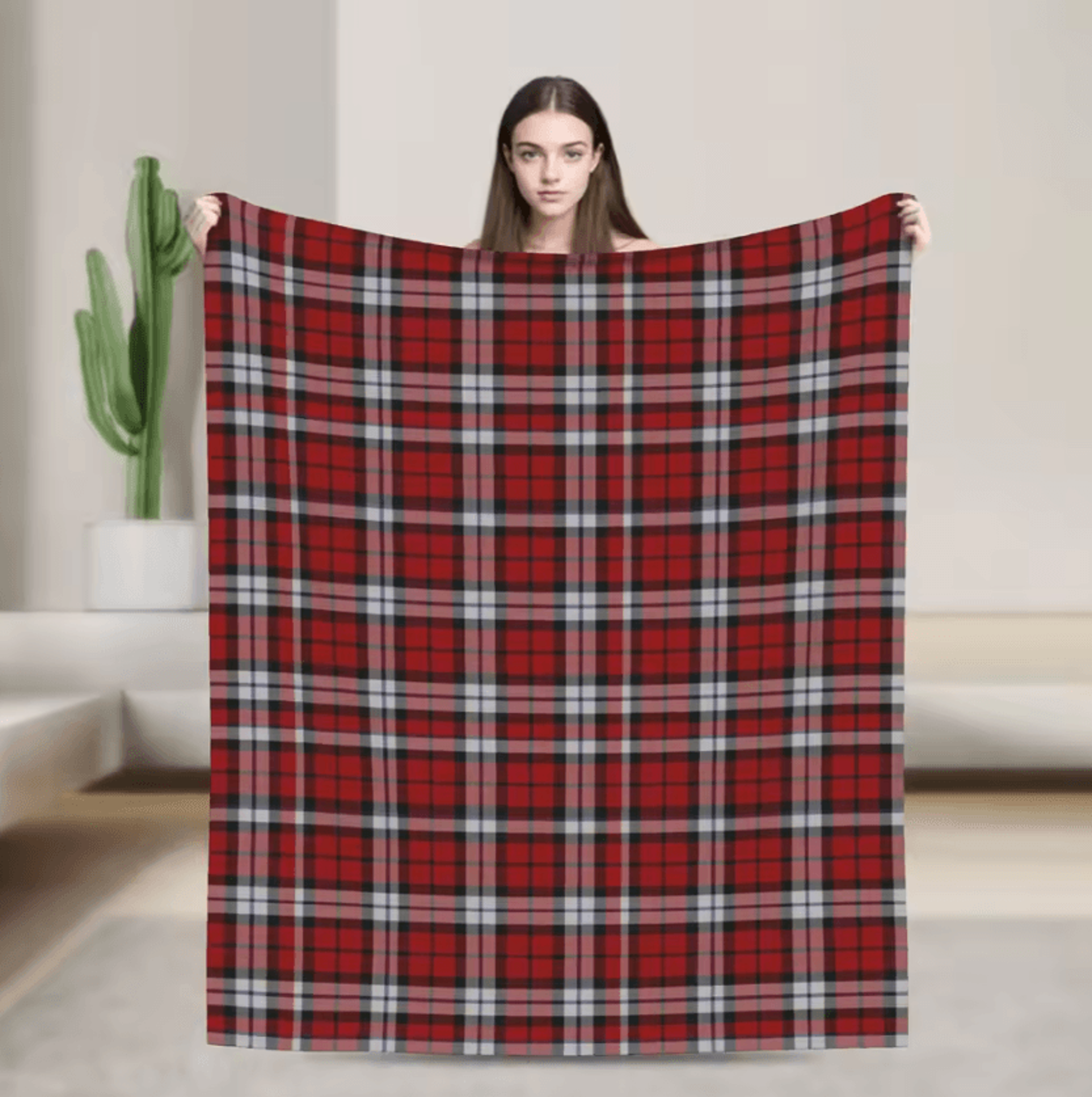 Royal Stewart Tartan Plaid Soft Fleece Throw Blanket 13