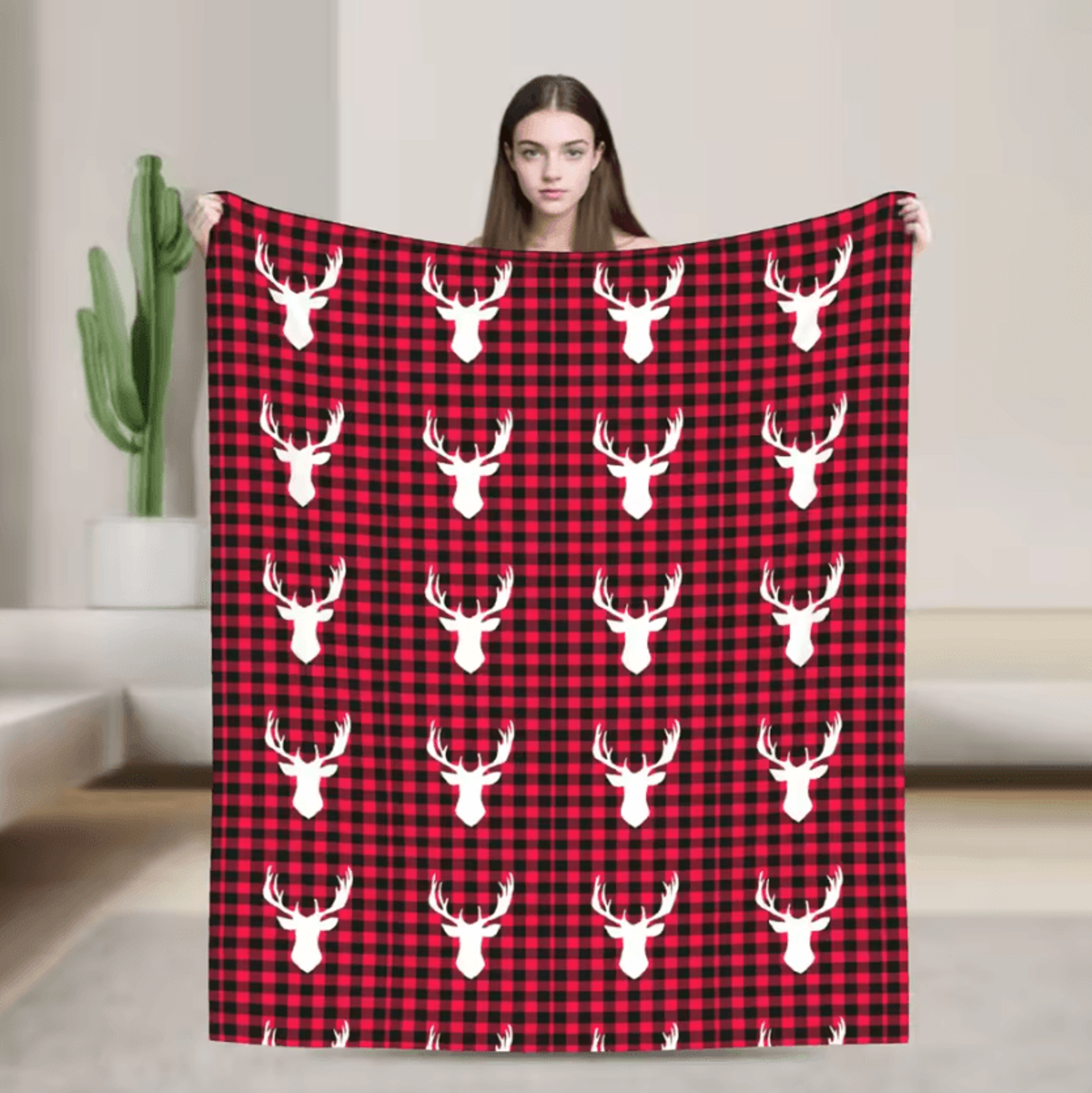 Royal Stewart Tartan Plaid Soft Fleece Throw Blanket 17
