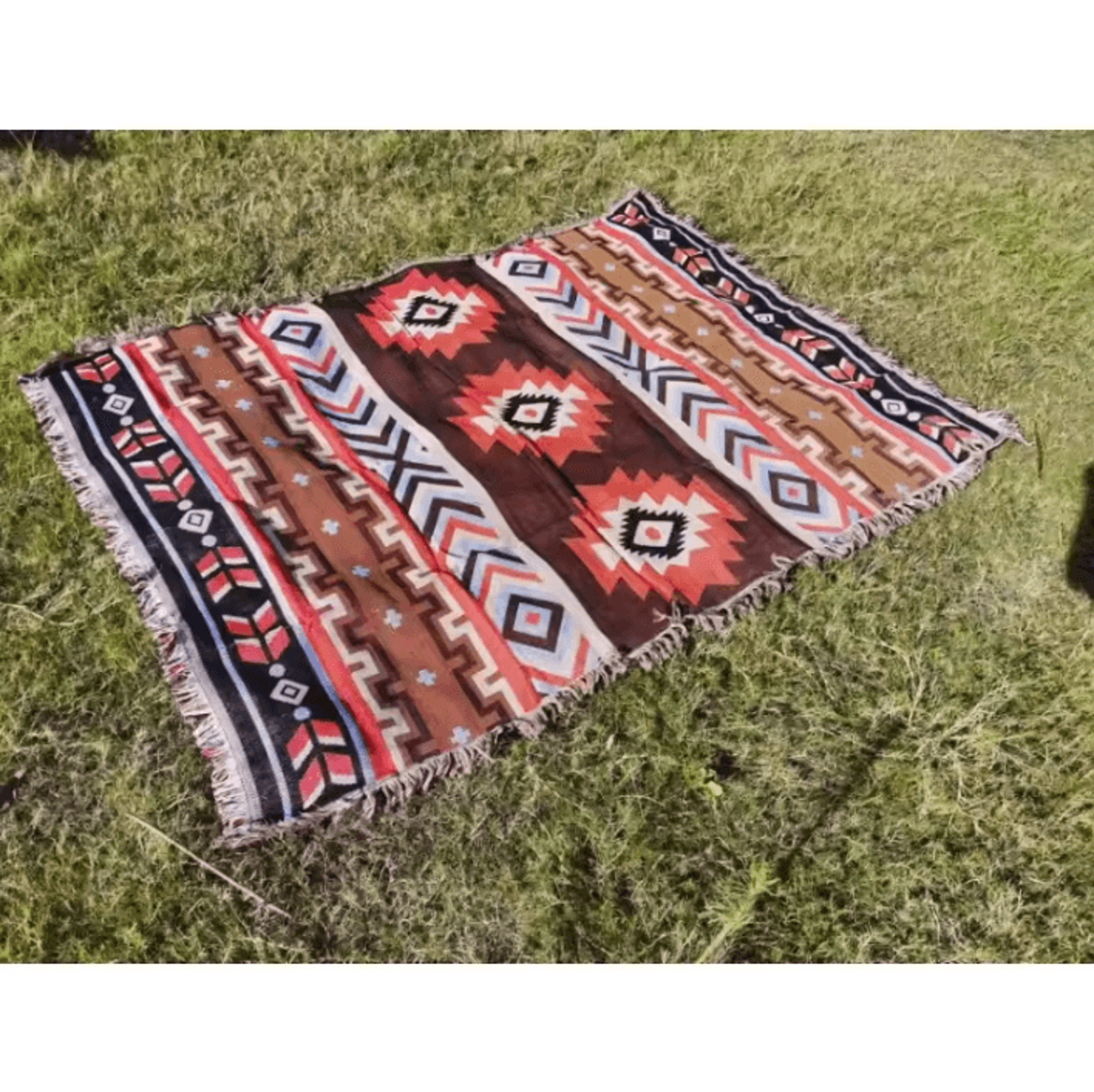 Bohemian Woven Camping Throw Blanket 4