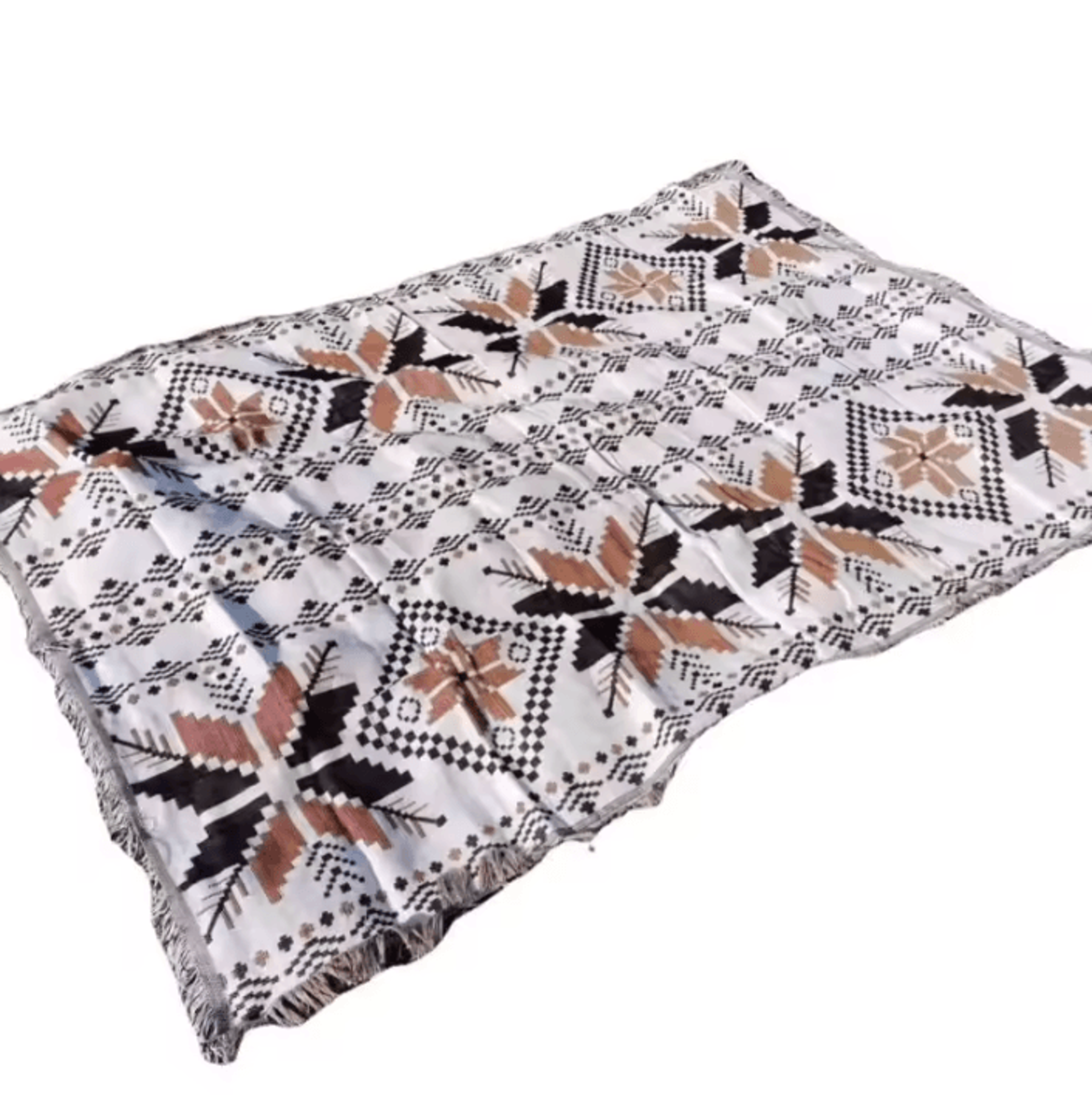 Bohemian Woven Camping Throw Blanket 1