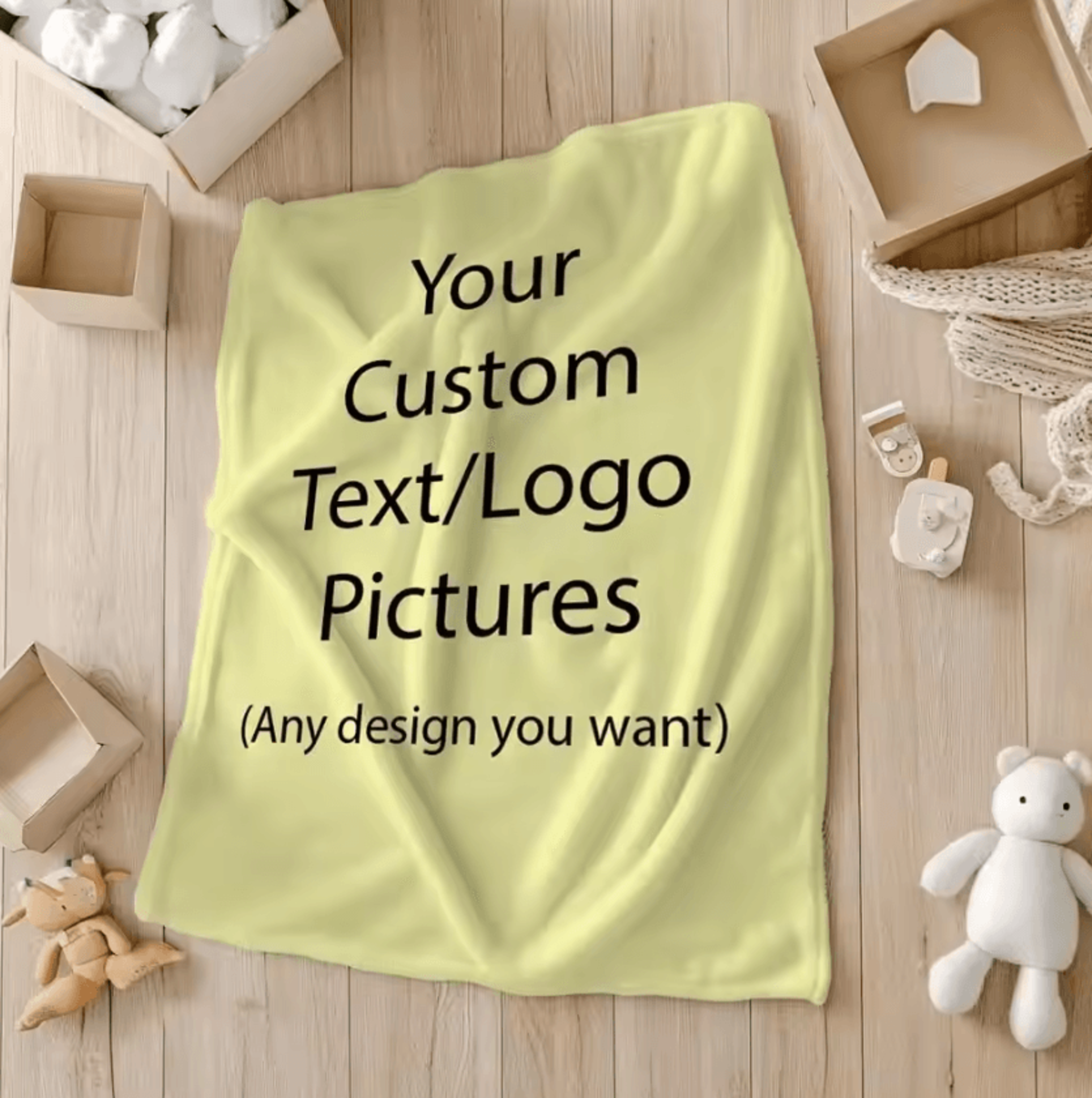 Personalized Photo And Text Flannel Throw Blanket 2