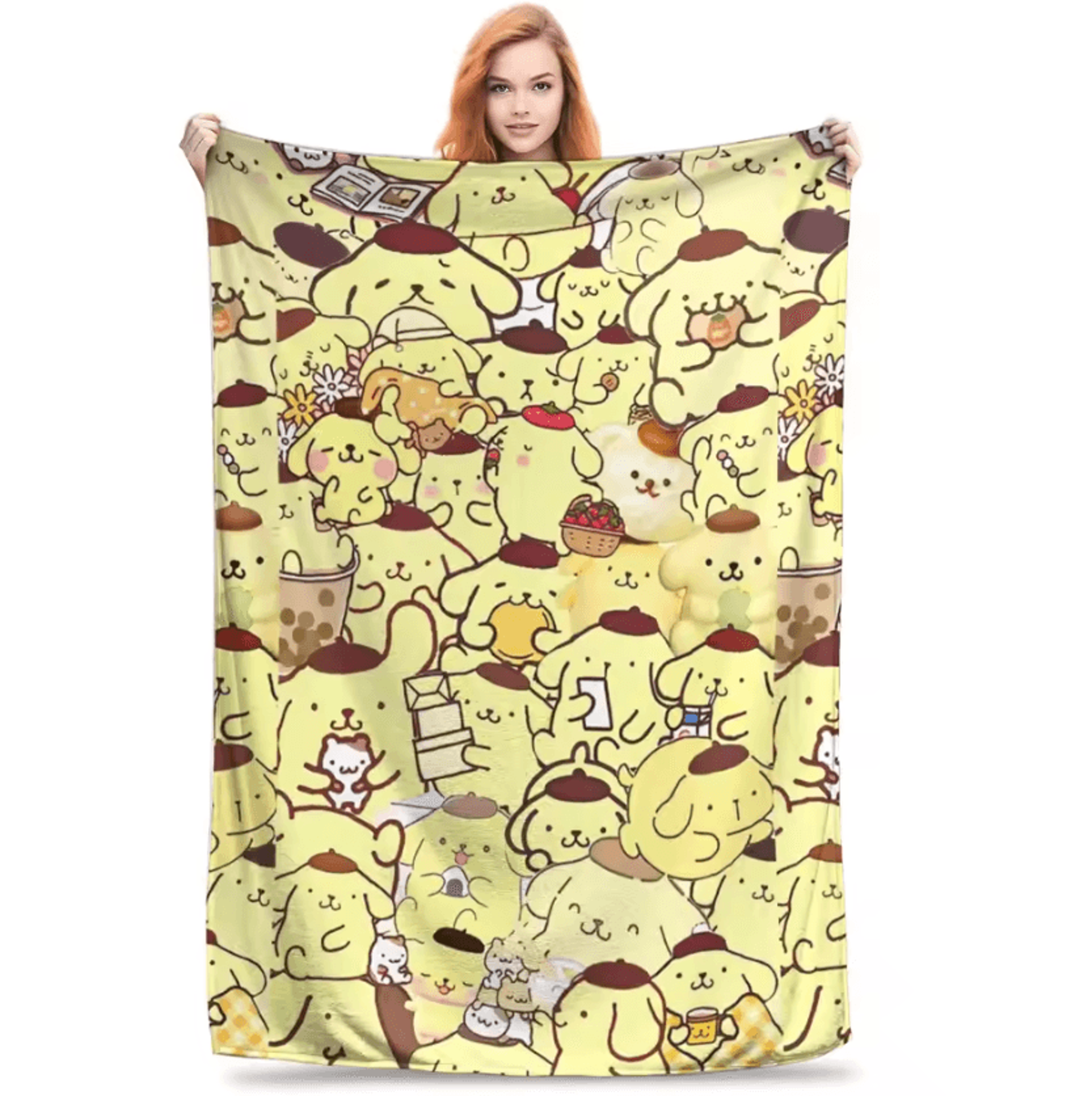 Pompompurin Soft Fleece Flannel Throw Blanket 5