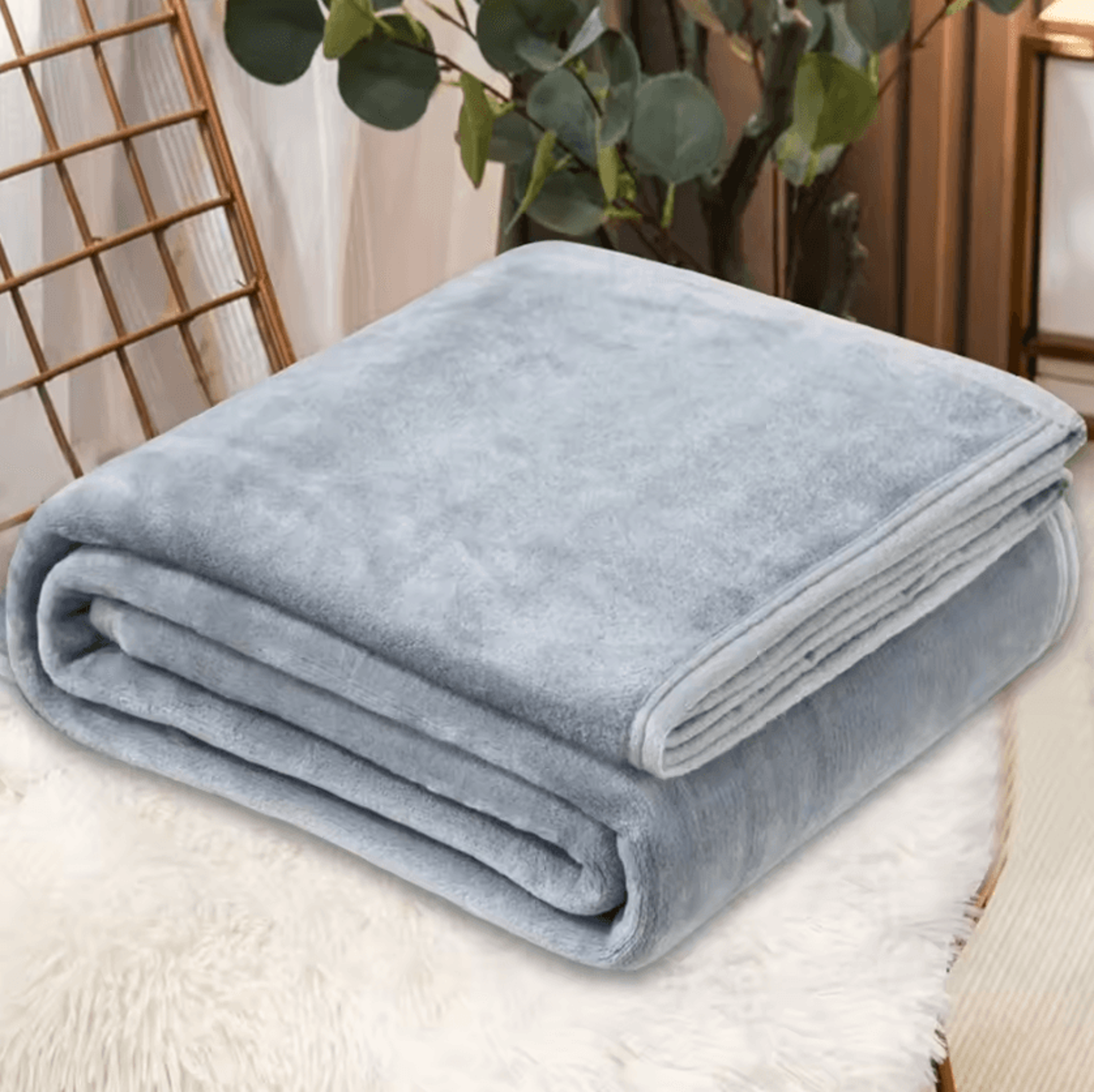 Solid Coral Fleece Soft Warm Throw Blanket 4