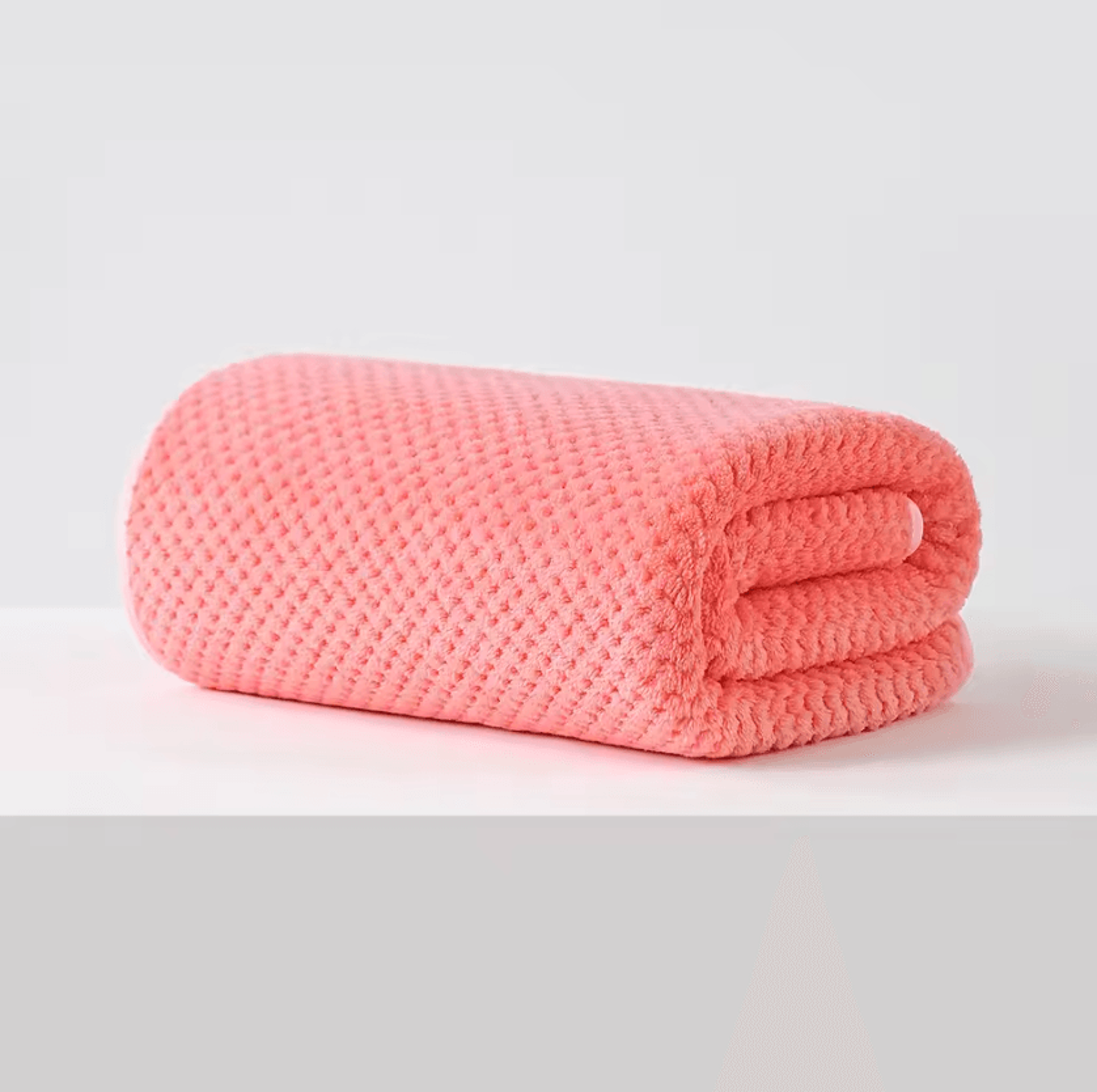 Plaid Coral Velvet Quick Dry Bath Towel 8