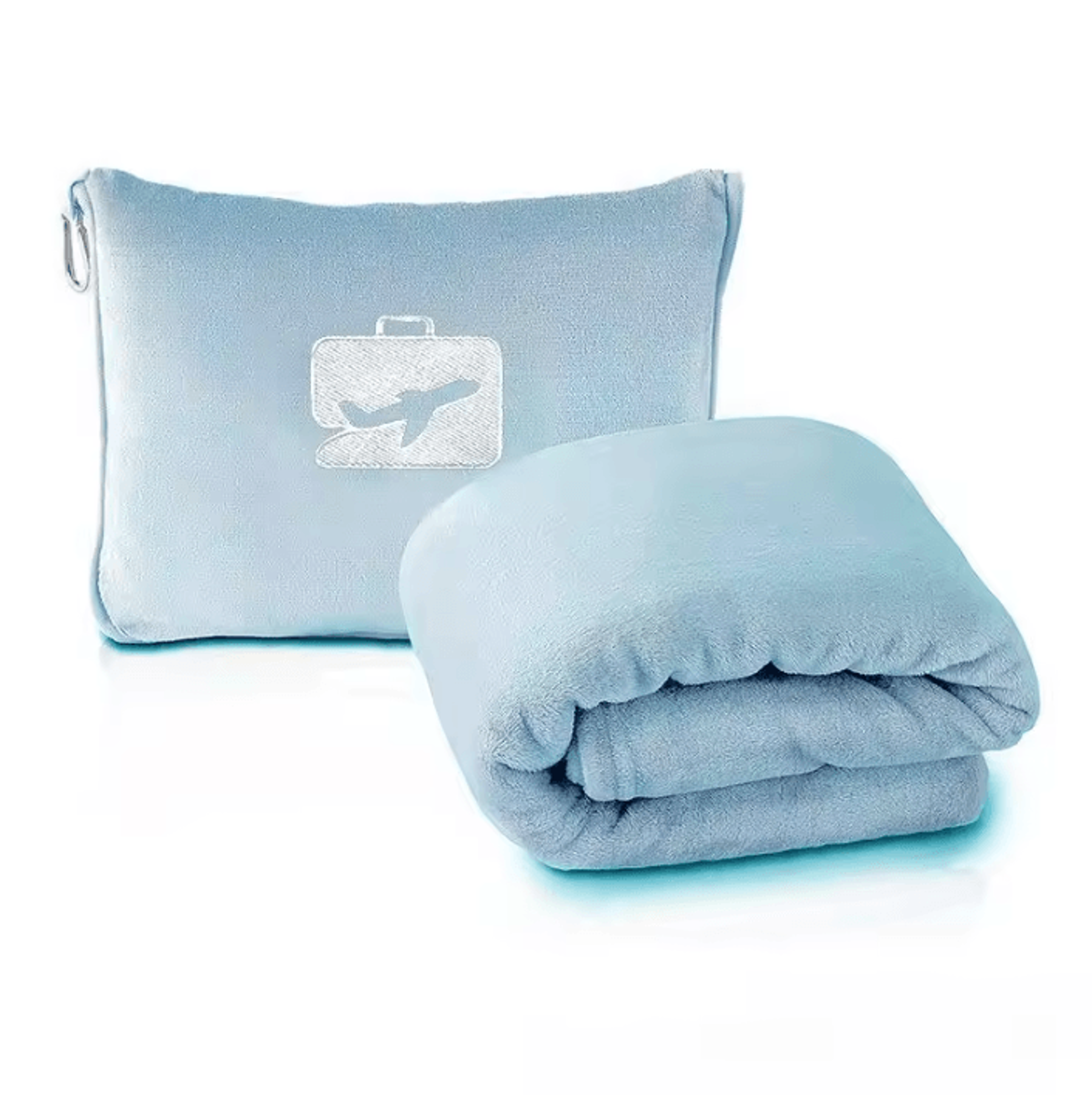 Portable Folding Flannel Airplane Travel Blanket 11