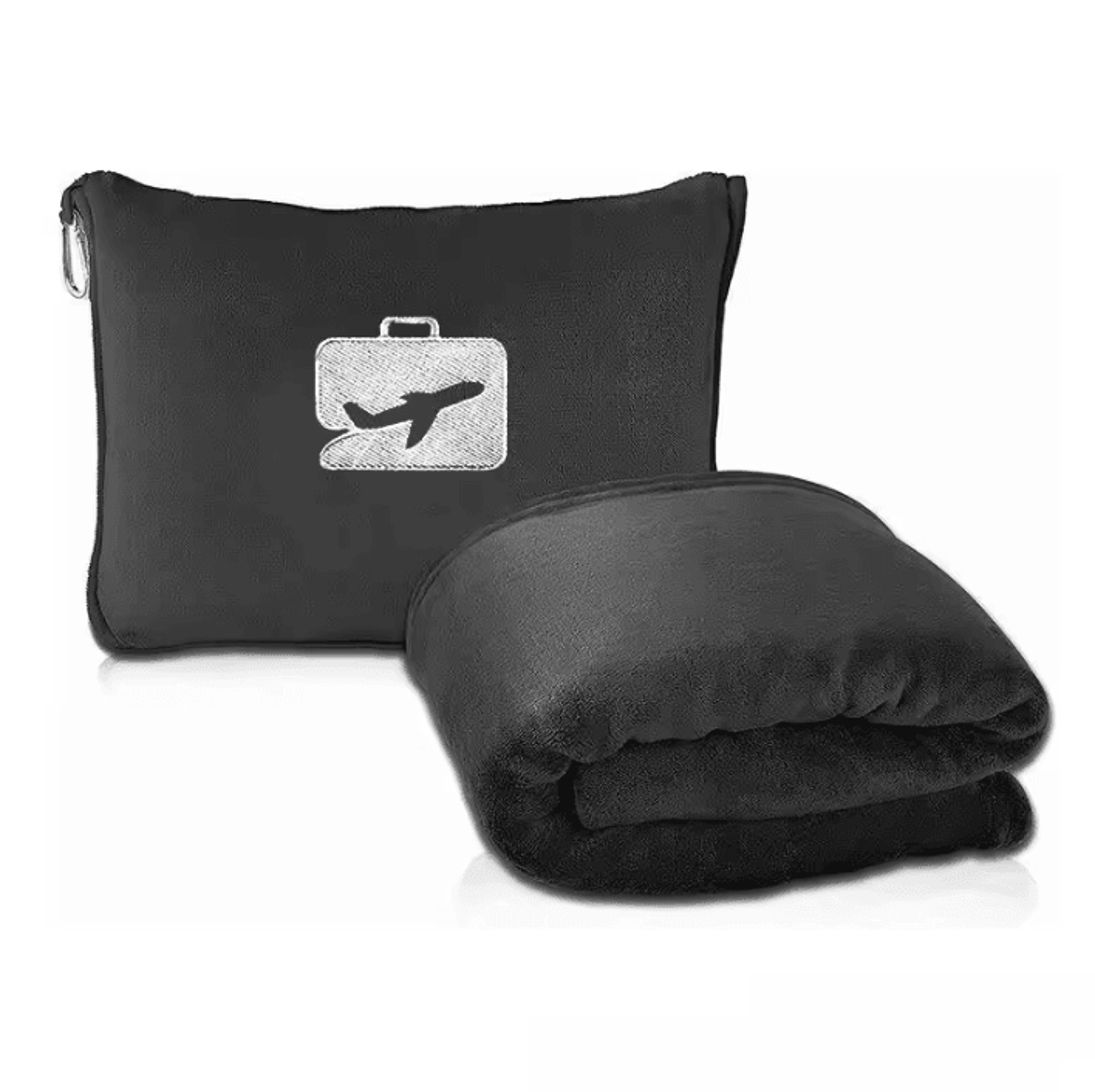 Portable Folding Flannel Airplane Travel Blanket 3