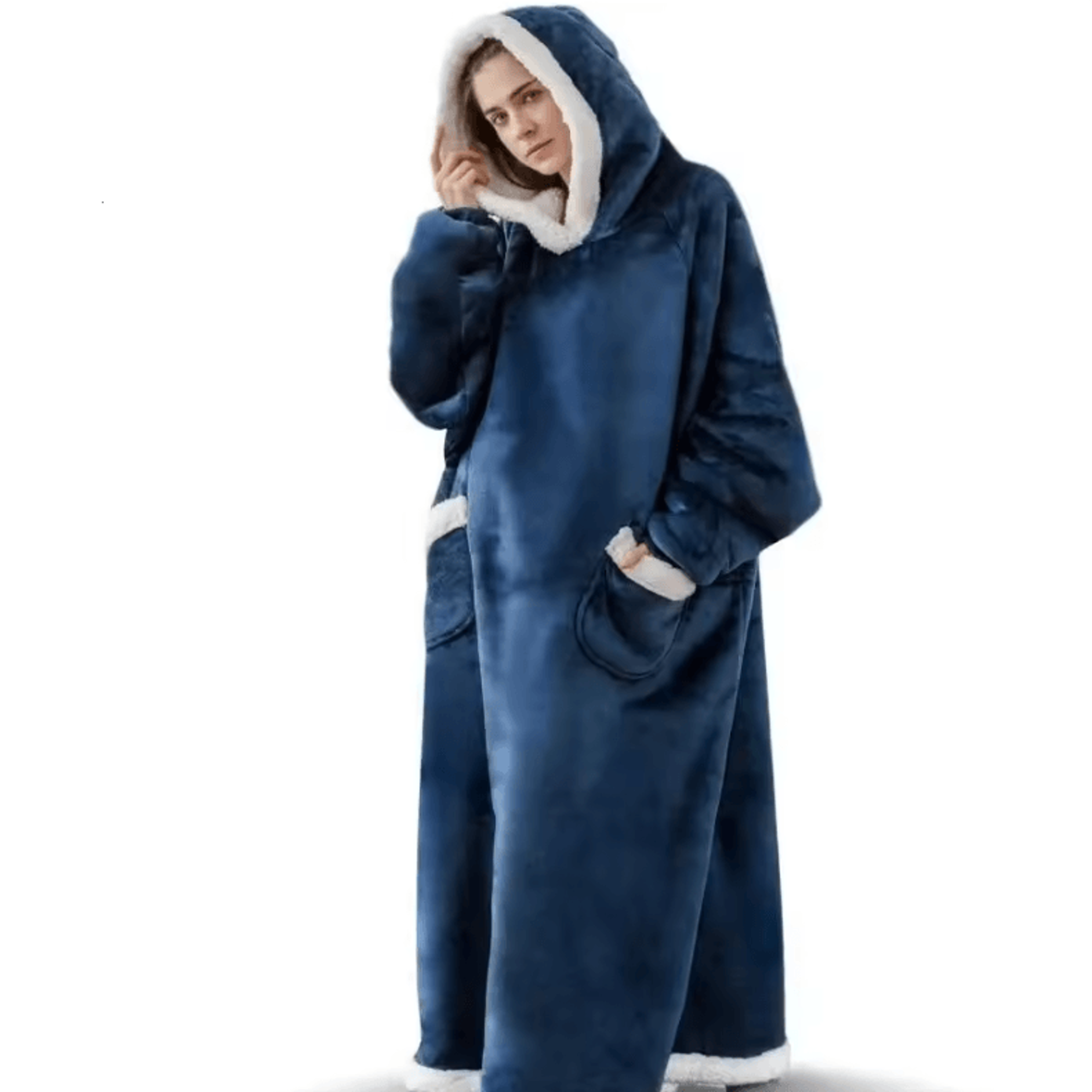 Oversized Fleece Hoodie Wearable Blanket 5