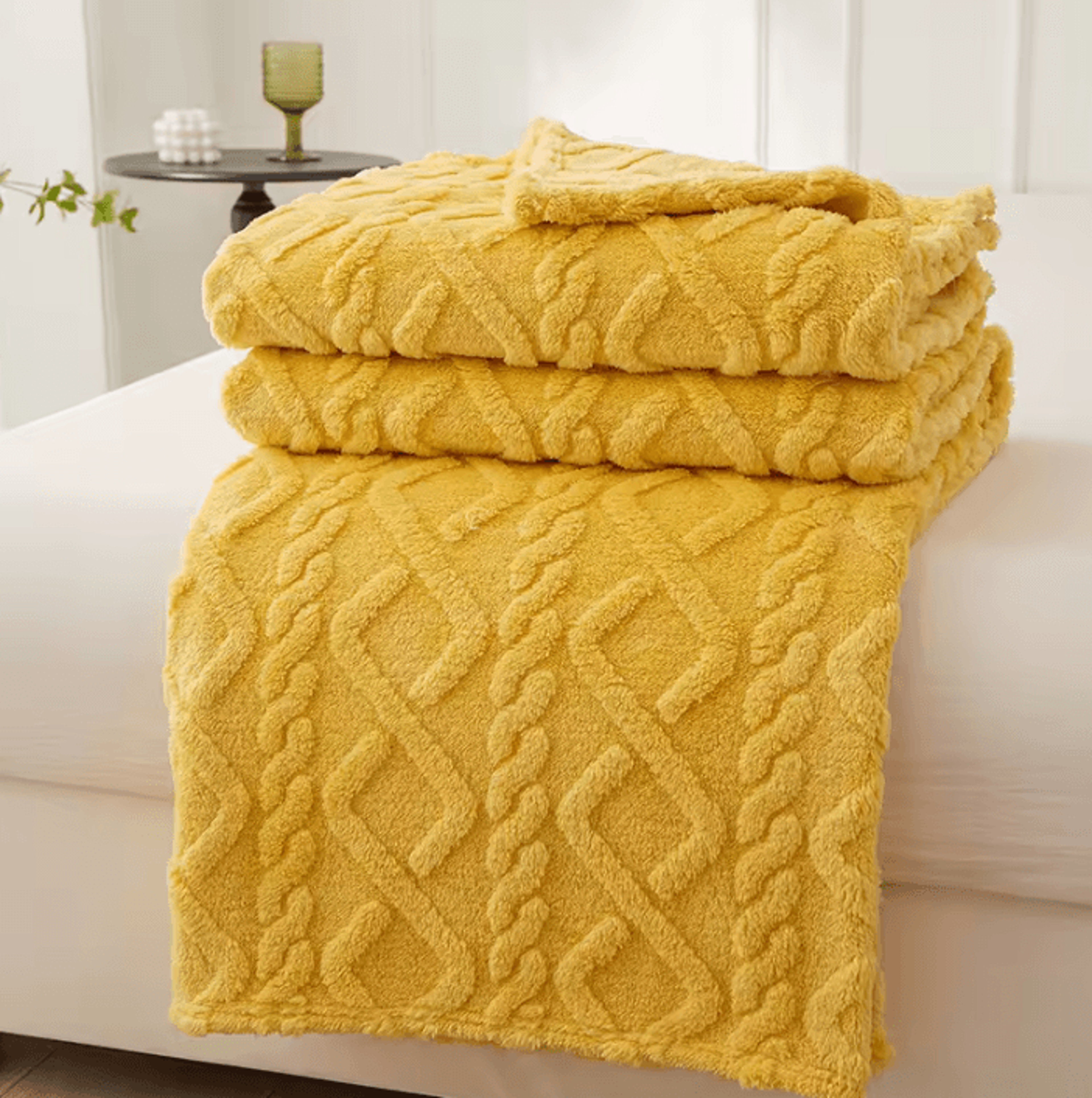 Double Sided Jacquard Fleece Throw Blanket 5