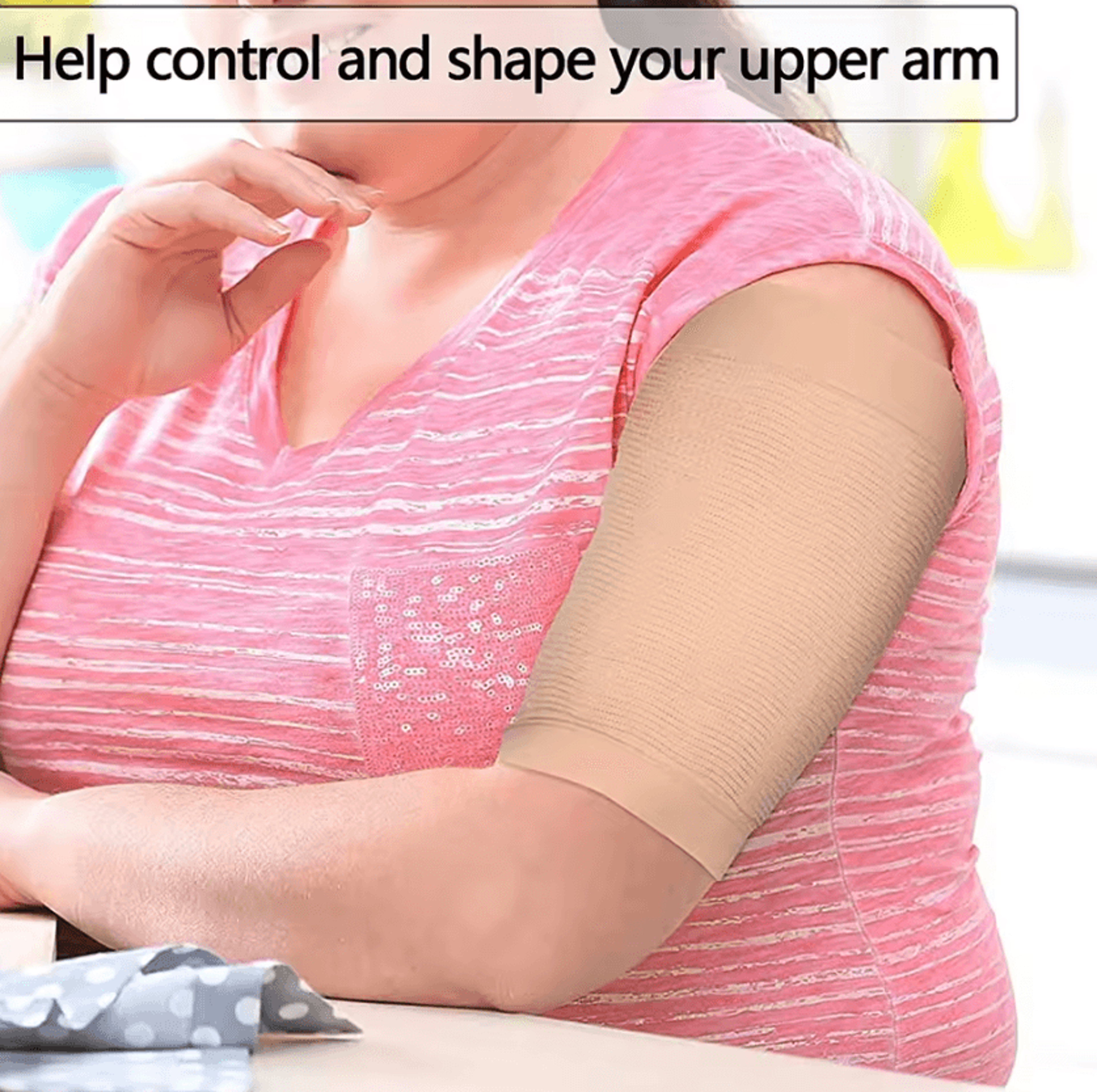 SculptFit Womens Upper Arm Compression Shaper Sleeves For A Smooth Silhouette 1