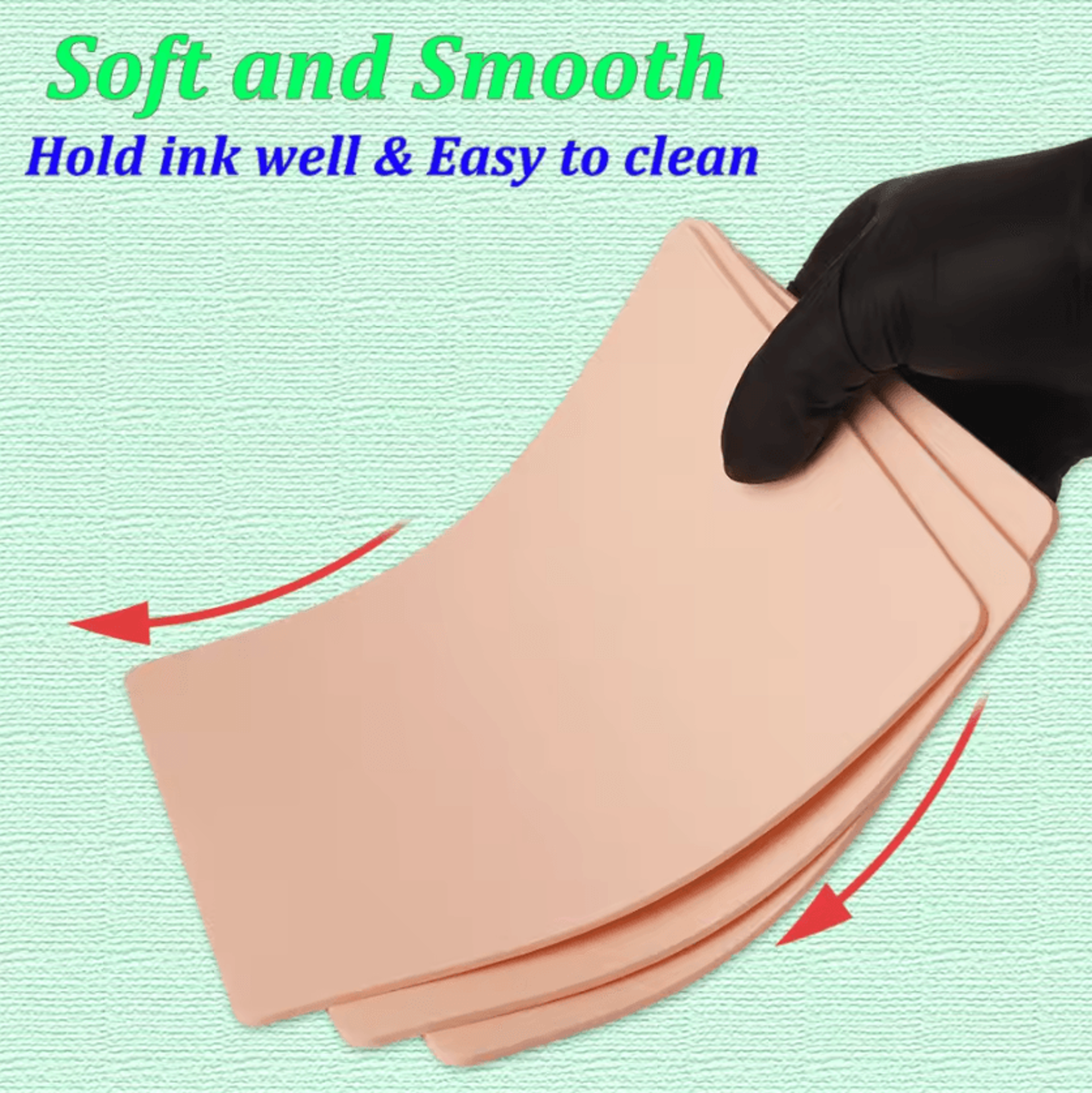 InkSculpt Pro 2mm DoubleSided Silicone Tattoo Practice Skin For Tattoo And PMU Training 5